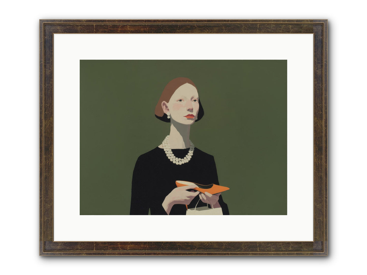 Flicker Calm Framed Print - Slimwoods Black/Gold 16x12
