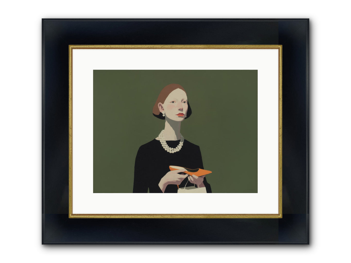 Flicker Calm Framed Print - Wide Black w/Gold 16x12