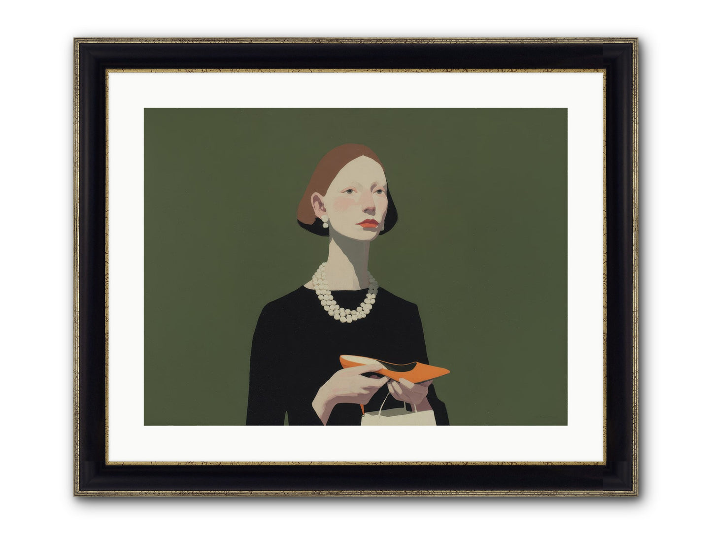 Flicker Calm Framed Print - Black & Gold 24x18