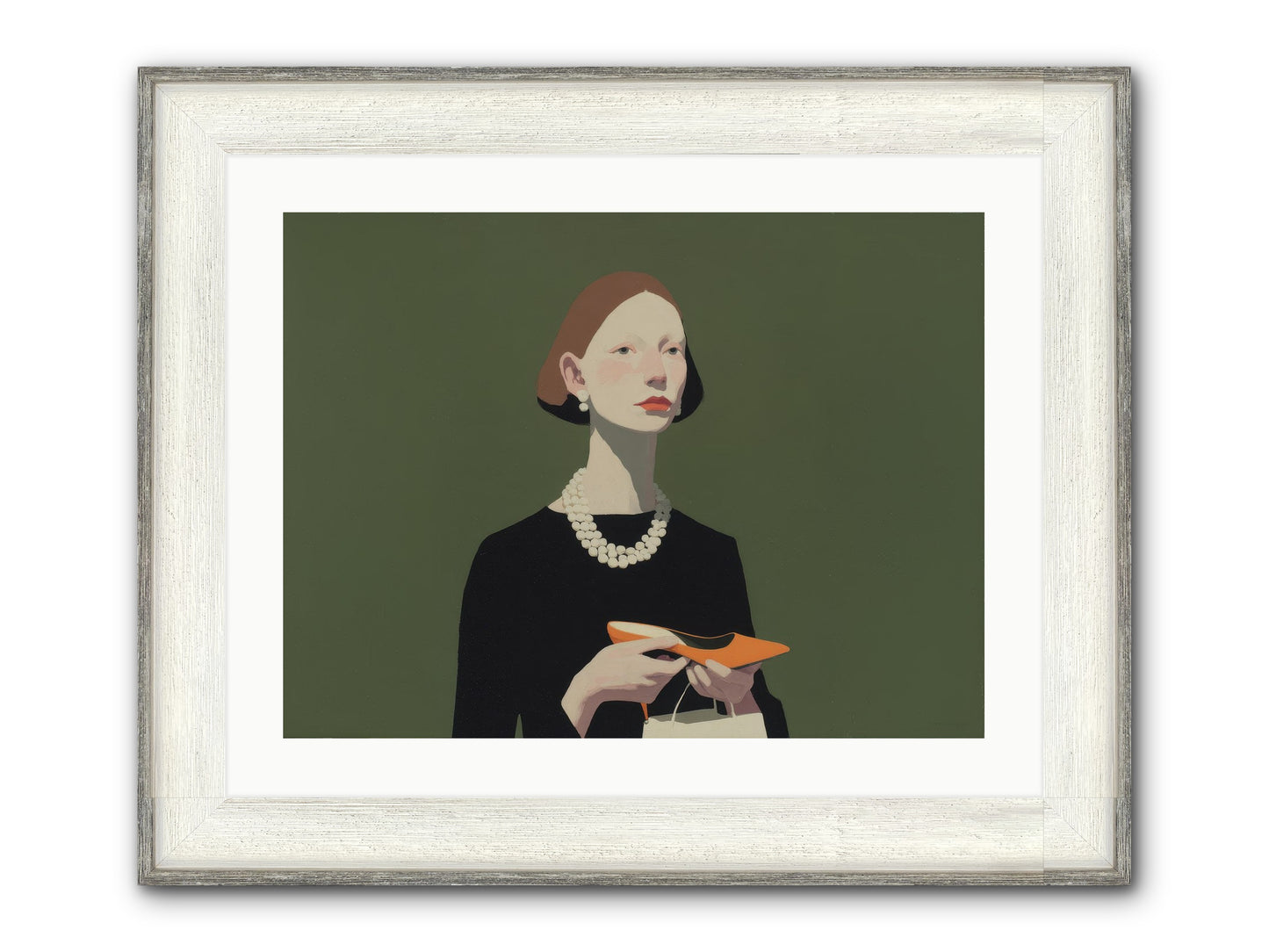 Flicker Calm Framed Print - Driftwood White 24x18