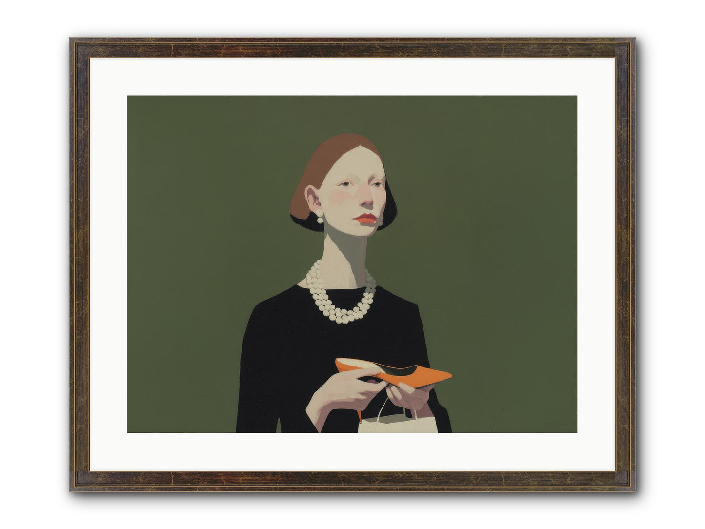 Flicker Calm Framed Print - Slimwoods Black/Gold 24x18