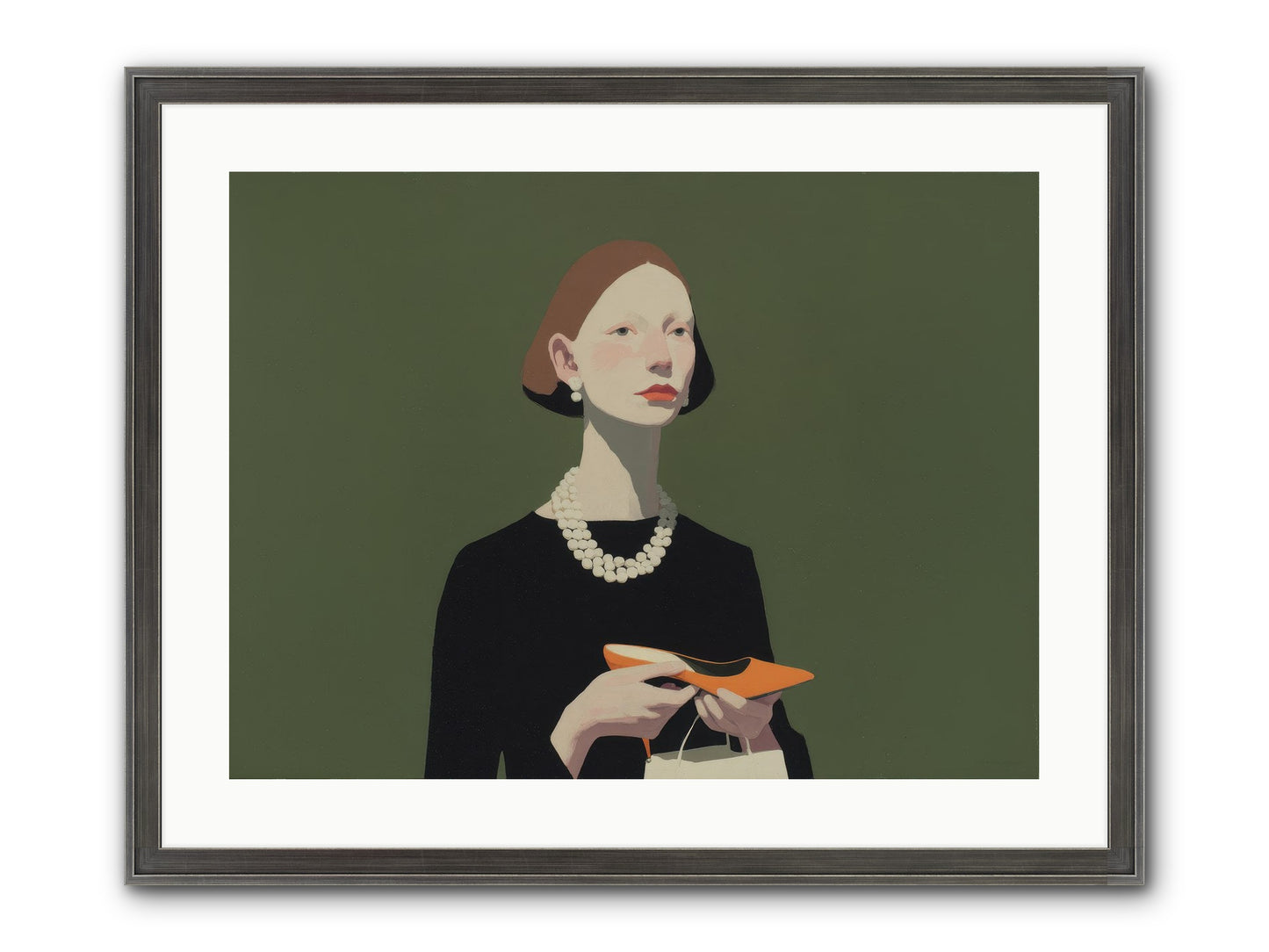 Flicker Calm Framed Print - Slimwoods Black/Silver 24x18