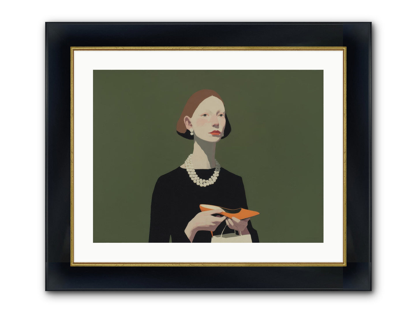 Flicker Calm Framed Print - Wide Black w/Gold 24x18