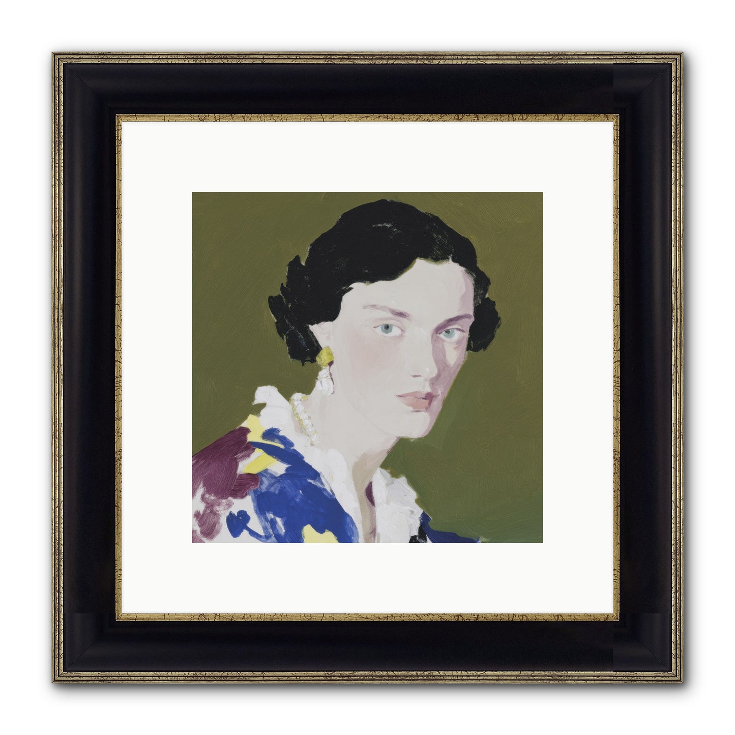 Flicker Of Hope Framed Print - Black & Gold 10x10