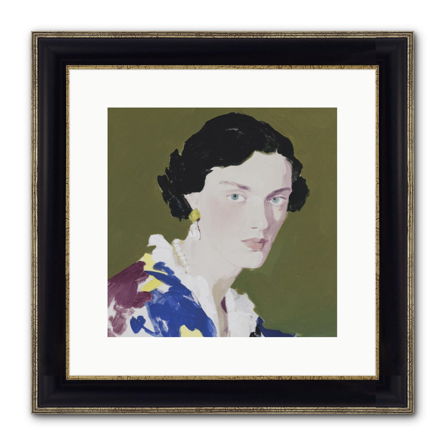 Flicker Of Hope Framed Print - Black & Gold 12x12