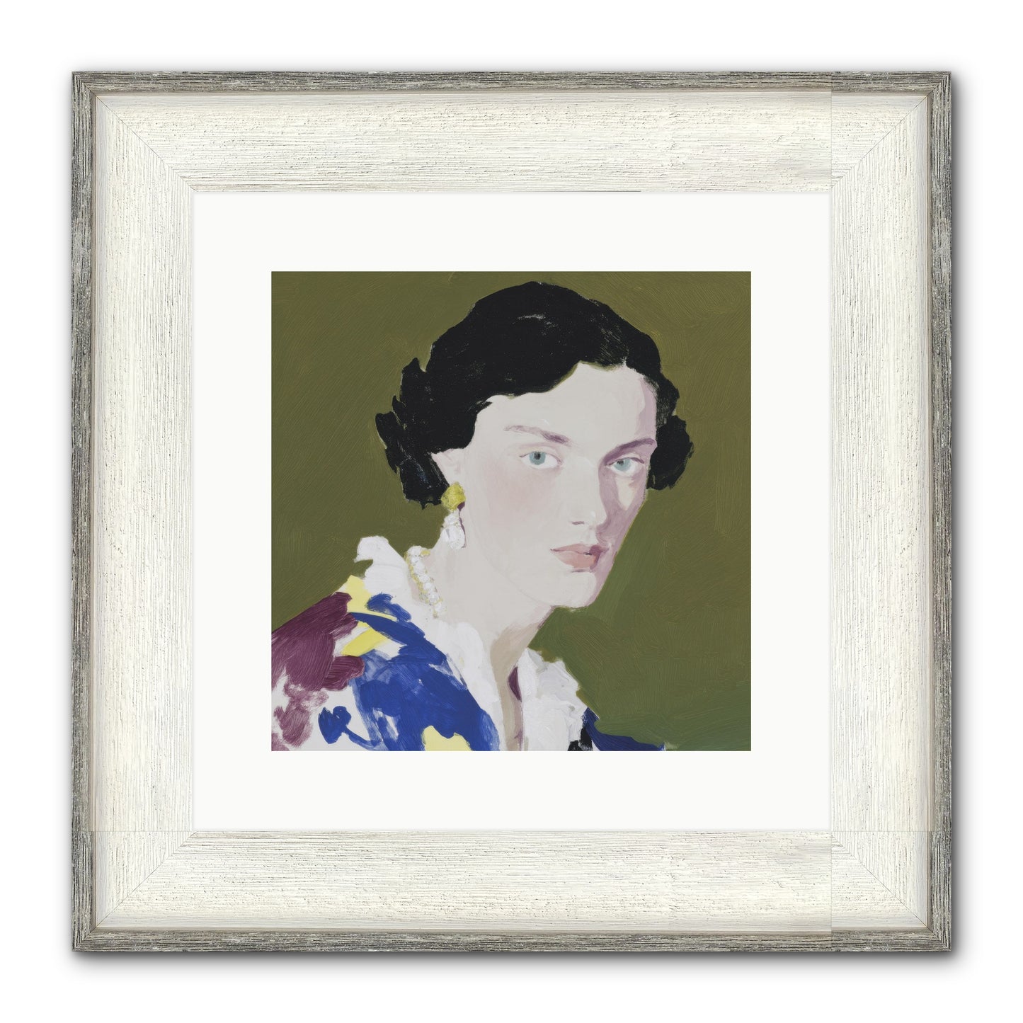 Flicker Of Hope Framed Print - Driftwood White 12x12