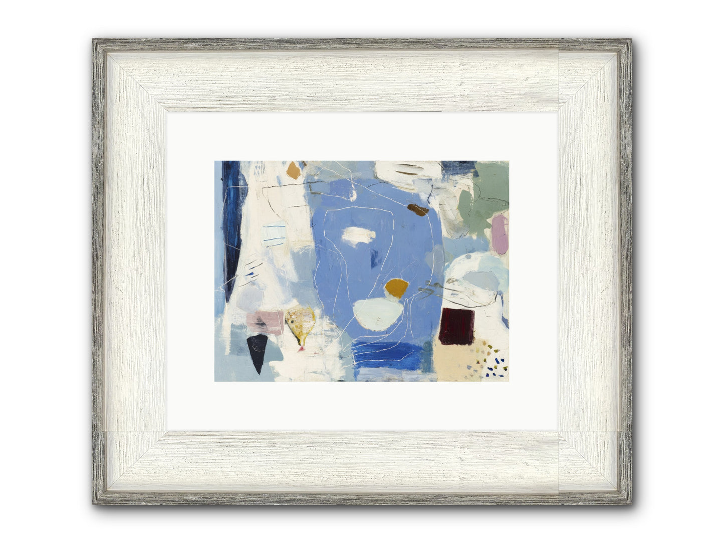 Flickering Framed Print - Driftwood White 12x9