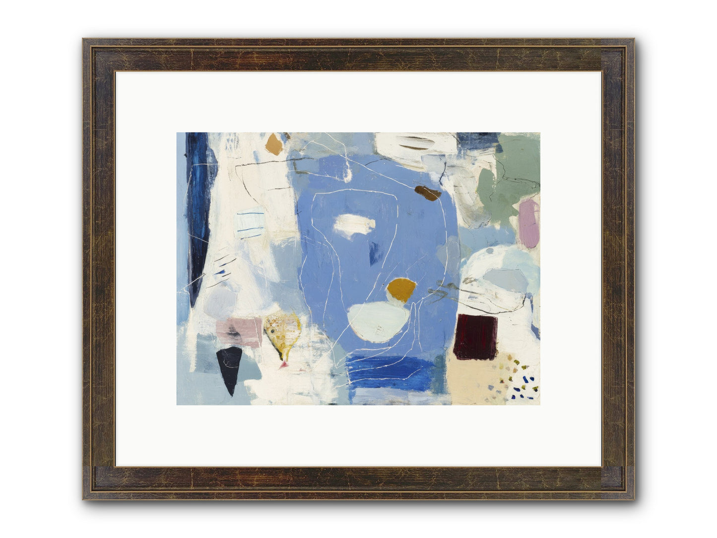 Flickering Framed Print - Slimwoods Black/Gold 12x9