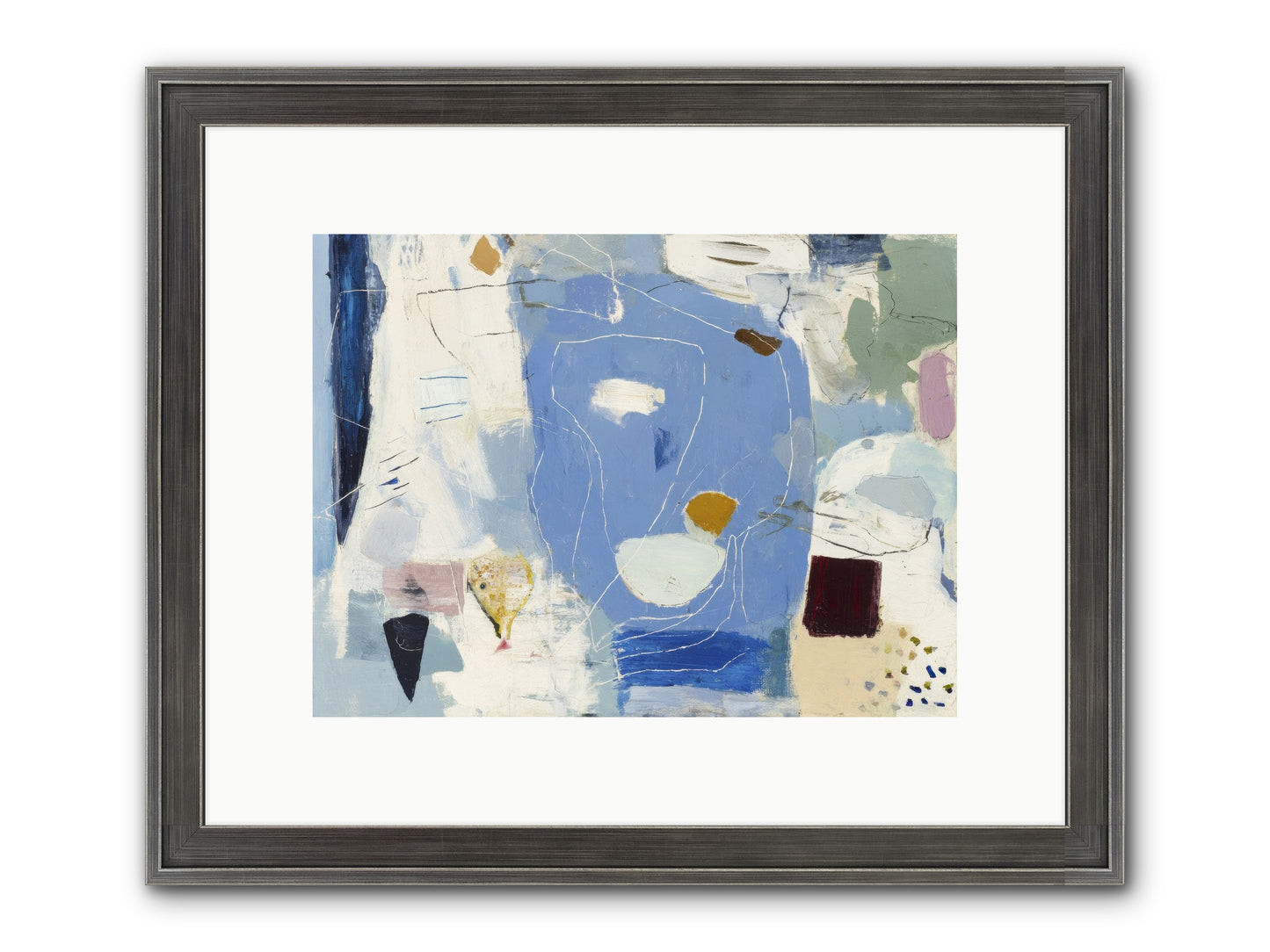 Flickering Framed Print - Slimwoods Black/Silver 12x9
