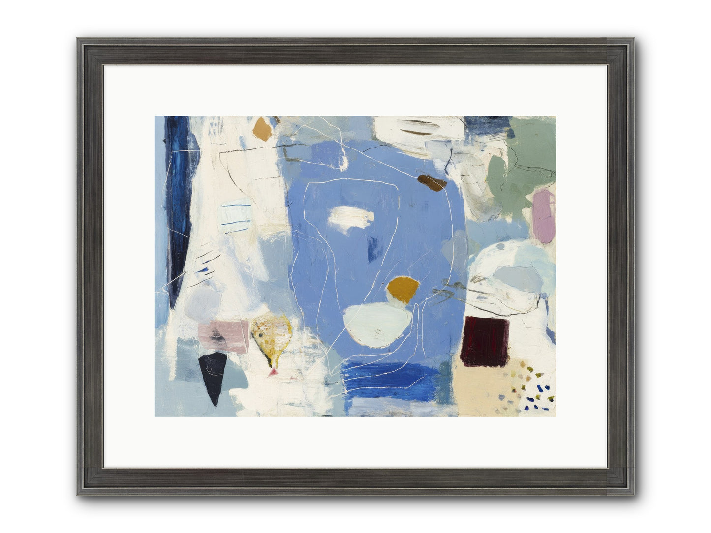 Flickering Framed Print - Slimwoods Black/Silver 16x12