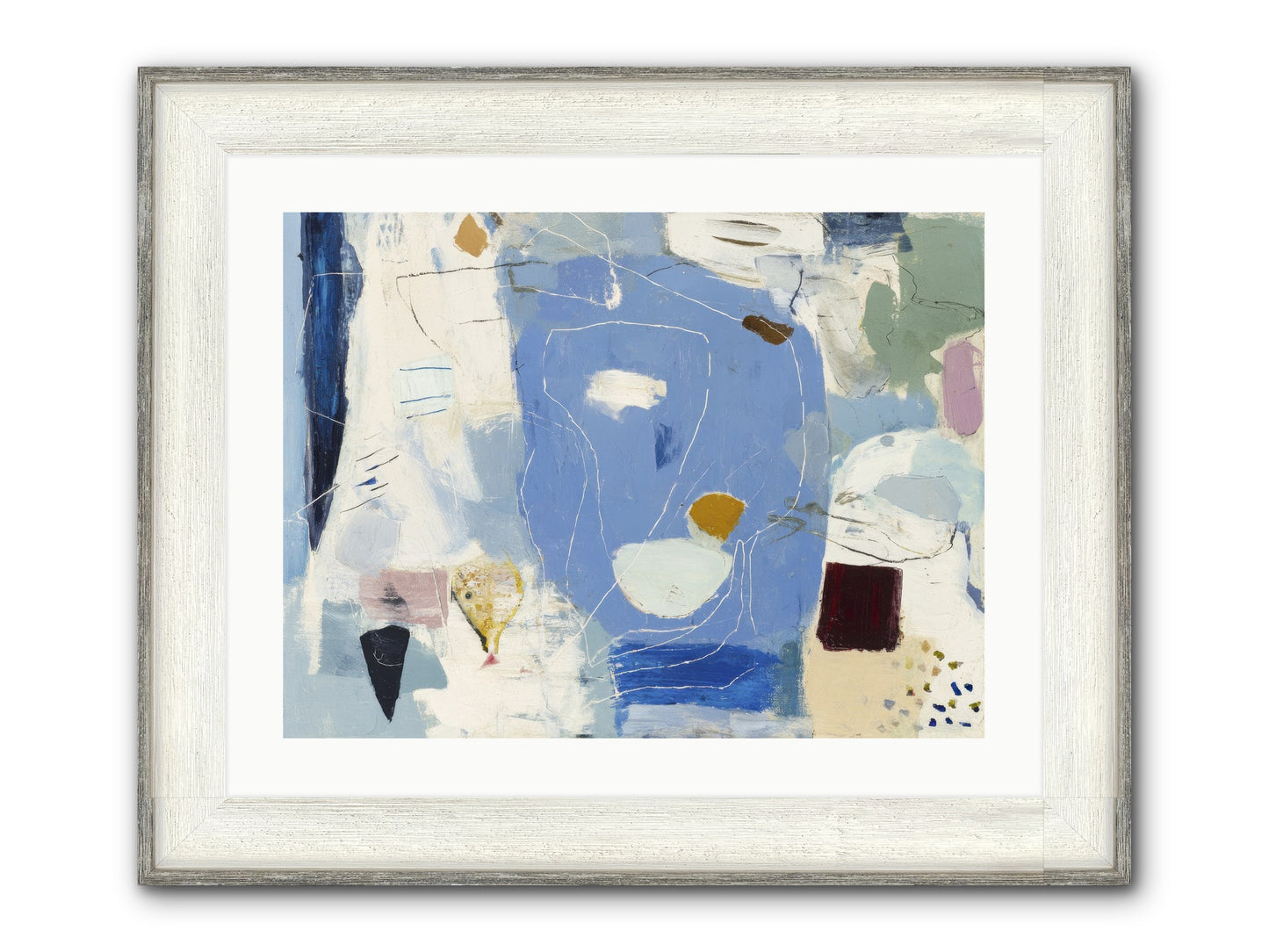Flickering Framed Print - Driftwood White 24x18
