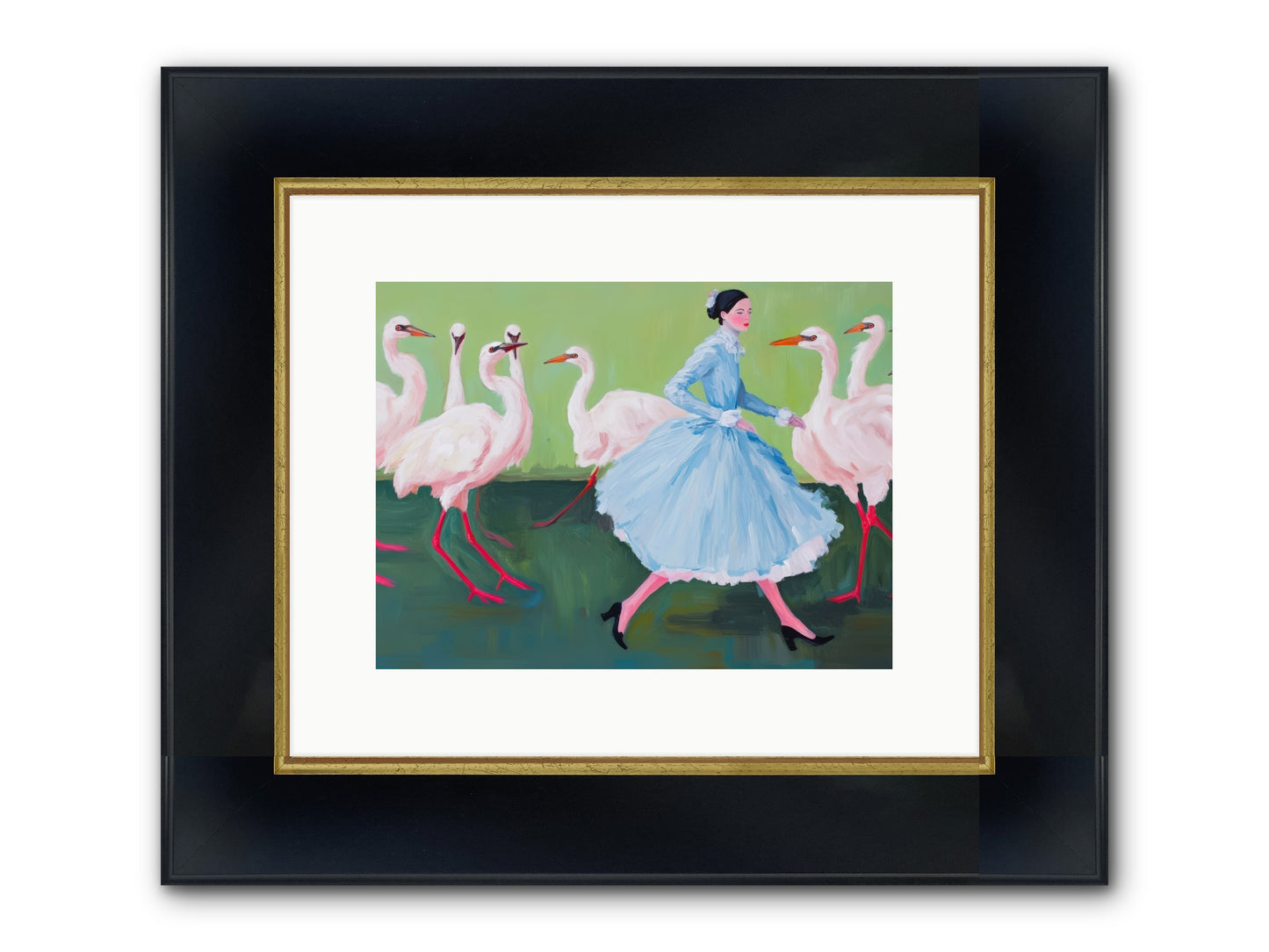 Flight School Memoirs Framed Print - Wide Black w/Gold 12x9
