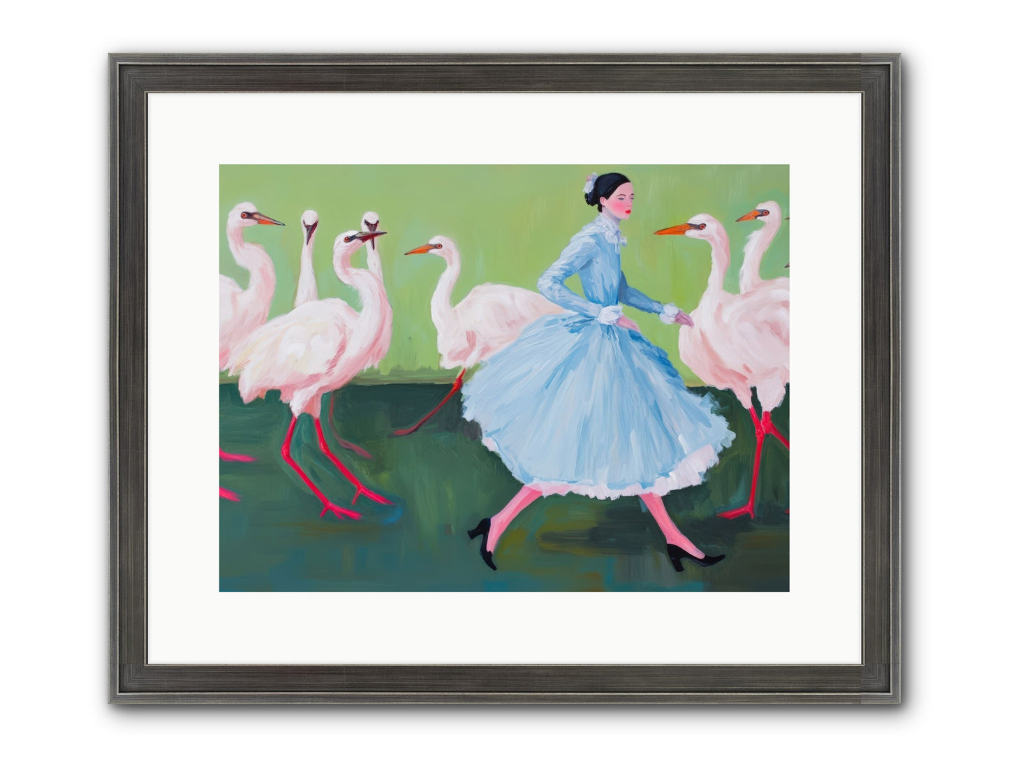 Flight School Memoirs Framed Print - Slimwoods Black/Silver 16x12