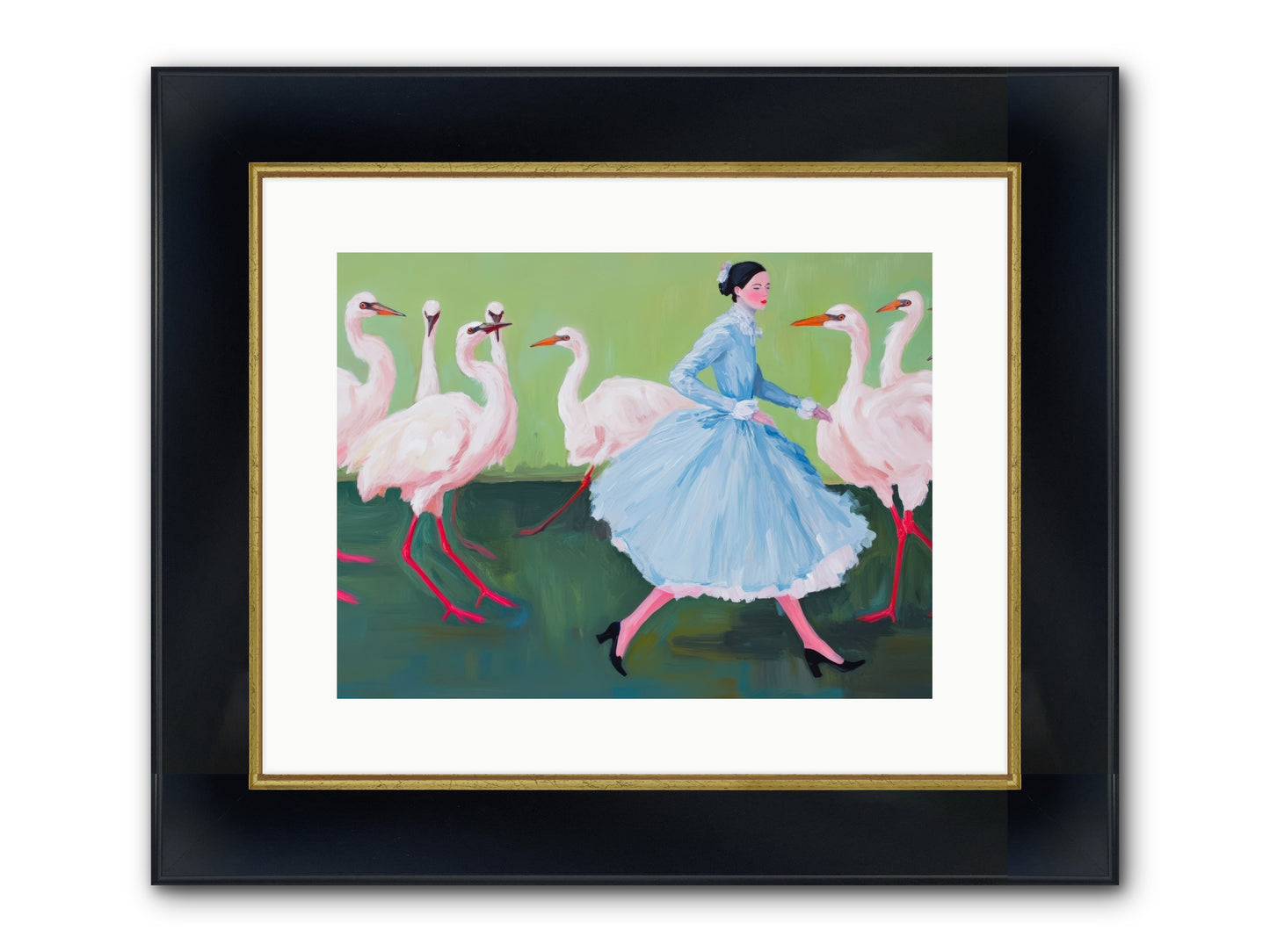 Flight School Memoirs Framed Print - Wide Black w/Gold 16x12