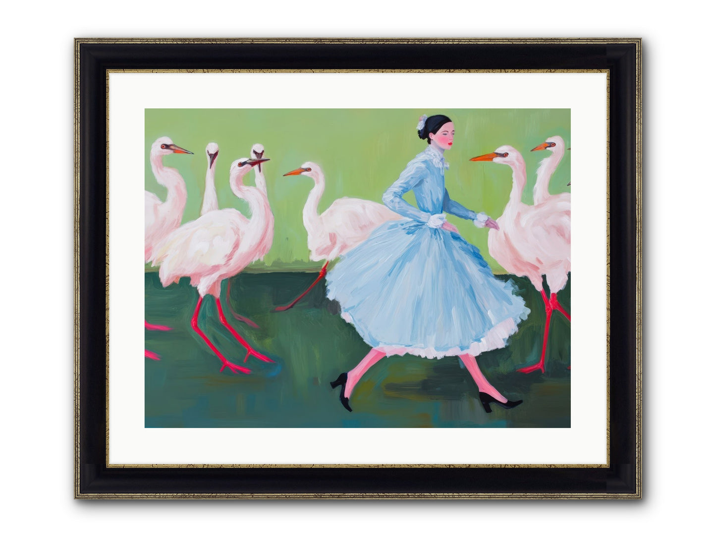 Flight School Memoirs Framed Print - Black & Gold 24x18