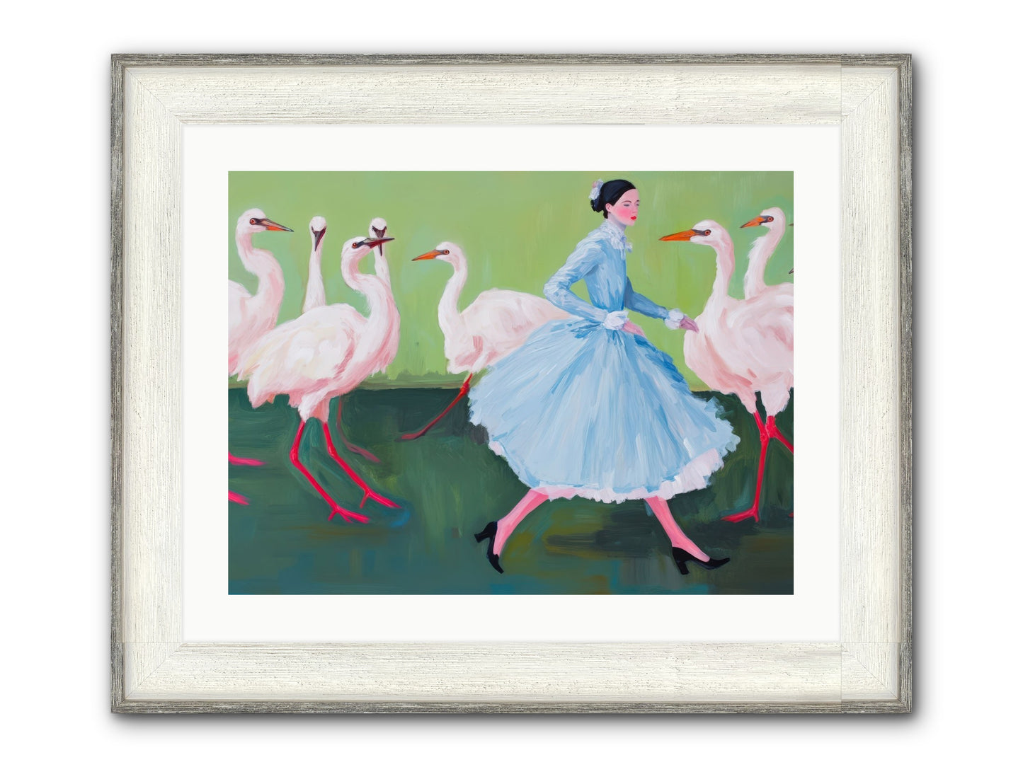 Flight School Memoirs Framed Print - Driftwood White 24x18