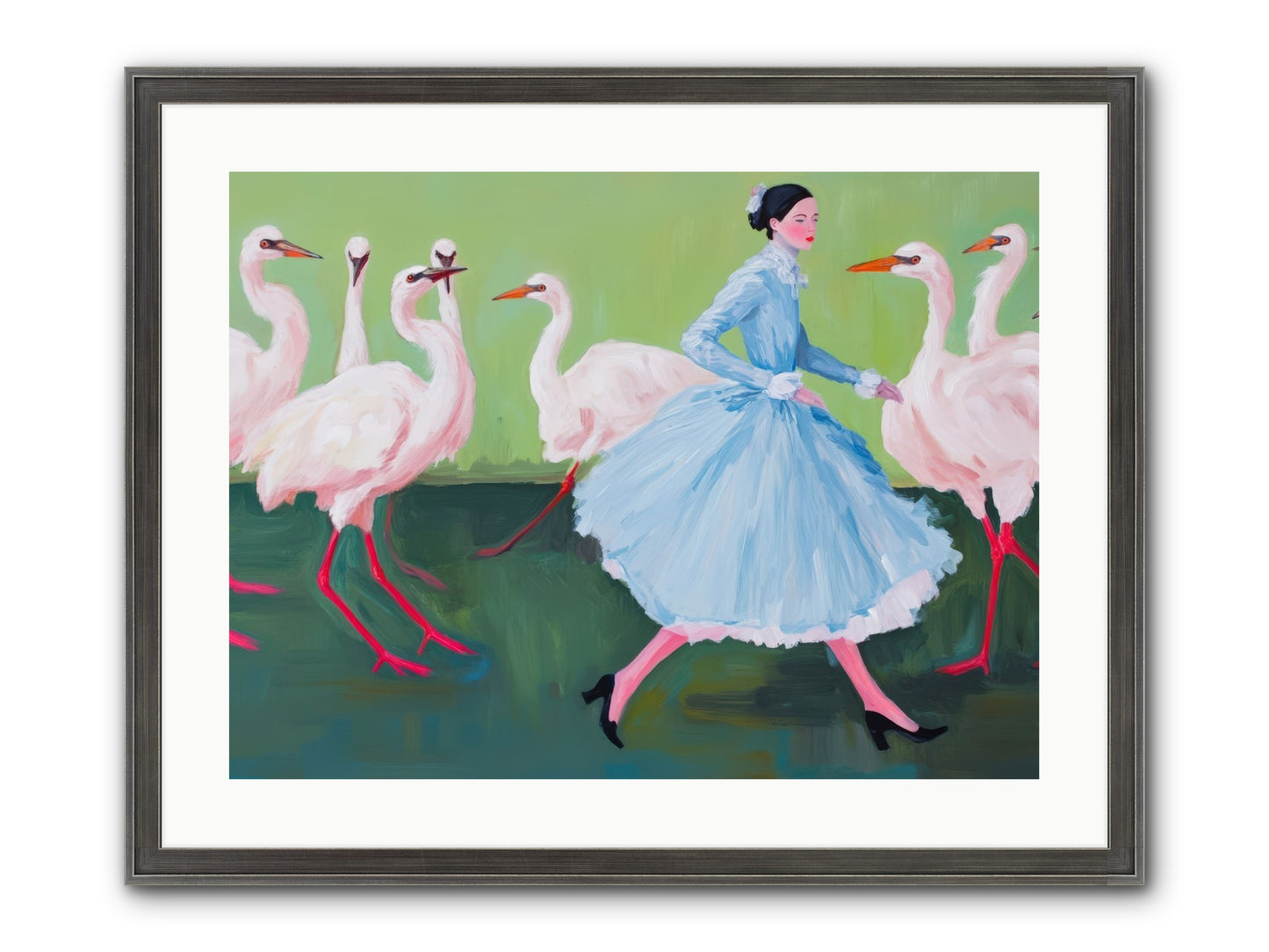 Flight School Memoirs Framed Print - Slimwoods Black/Silver 24x18