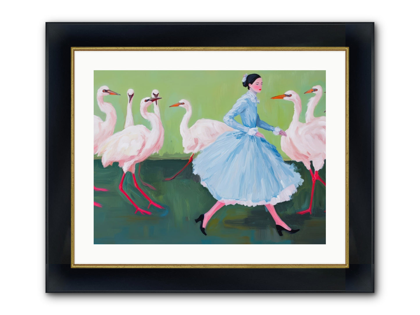 Flight School Memoirs Framed Print - Wide Black w/Gold 24x18