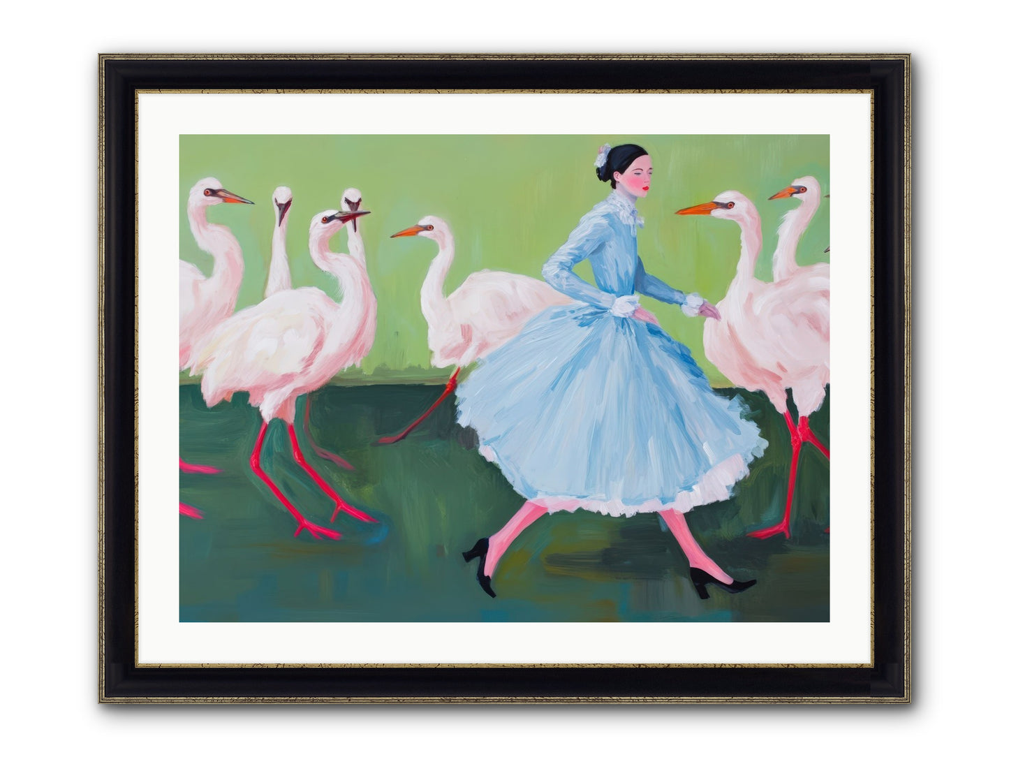 Flight School Memoirs Framed Print - Black & Gold 32x24