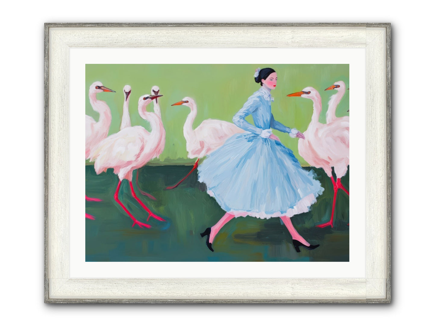 Flight School Memoirs Framed Print - Driftwood White 32x24