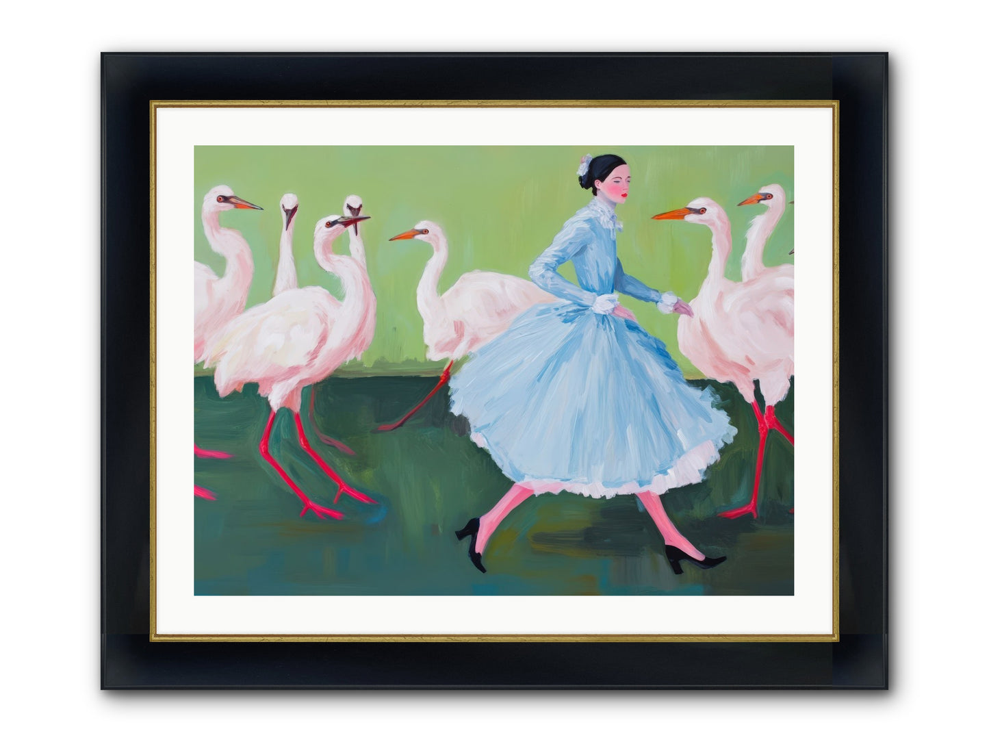 Flight School Memoirs Framed Print - Wide Black w/Gold 32x24