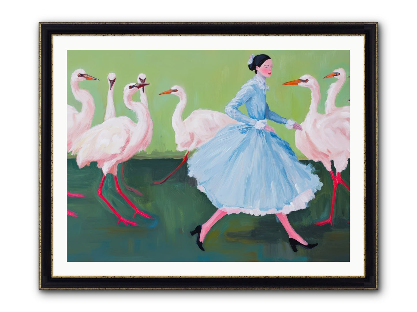 Flight School Memoirs Framed Print - Black & Gold 40x30
