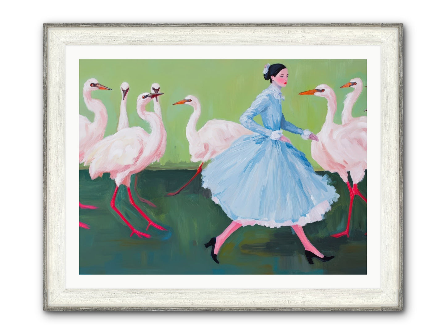 Flight School Memoirs Framed Print - Driftwood White 40x30
