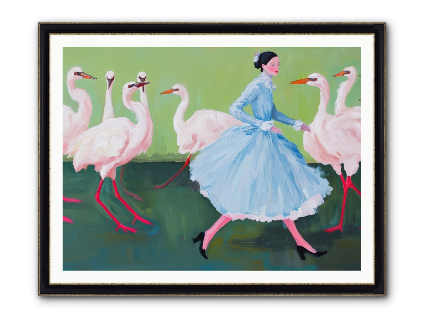 Flight School Memoirs Framed Print - Black & Gold 48x36