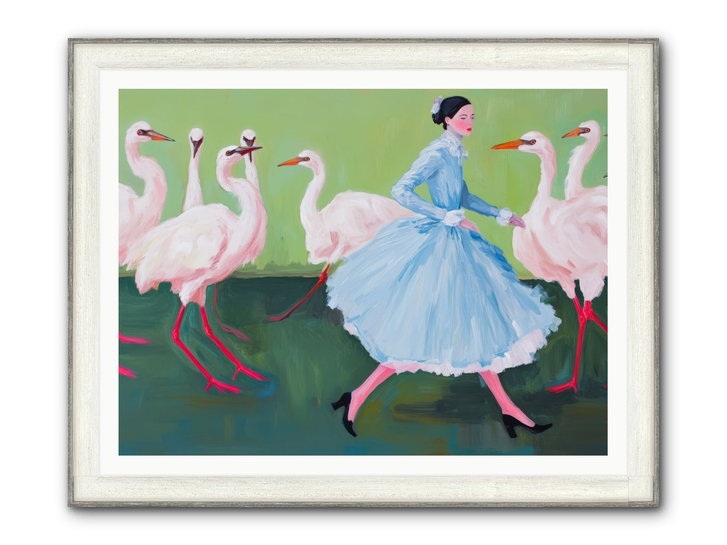 Flight School Memoirs Framed Print - Driftwood White 48x36