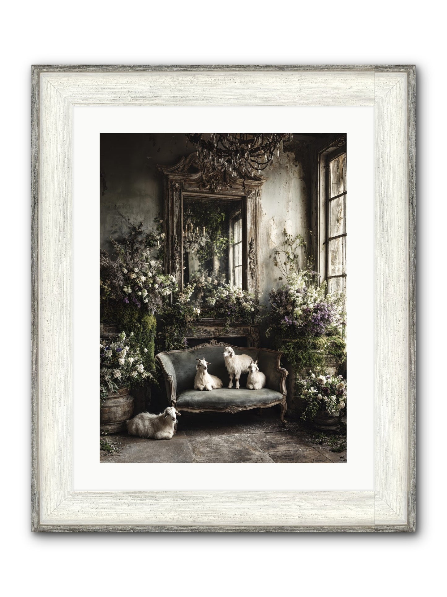 Flights Of Fancy Framed Print - Driftwood White 18x24