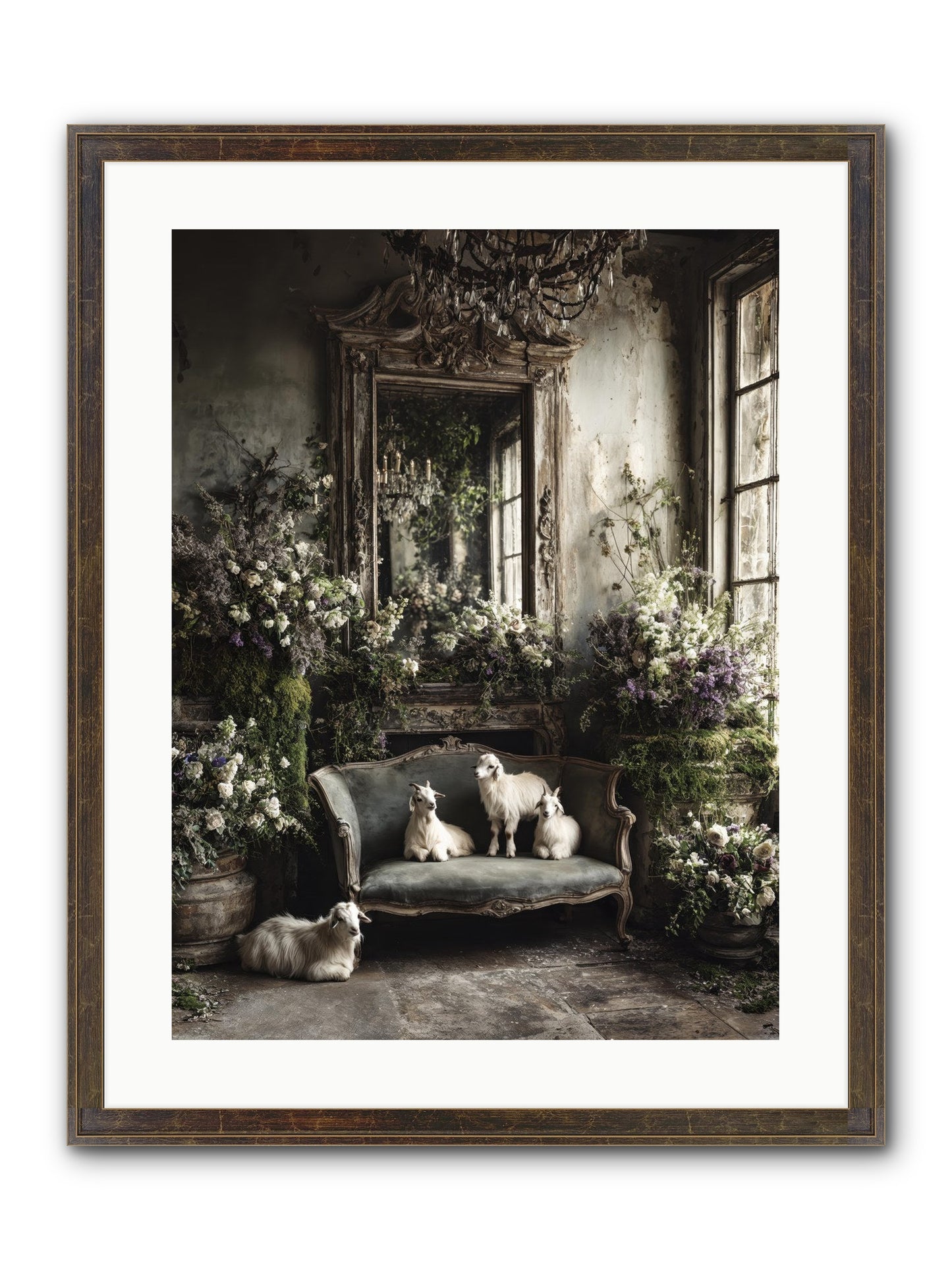 Flights Of Fancy Framed Print - Slimwoods Black/Gold 18x24