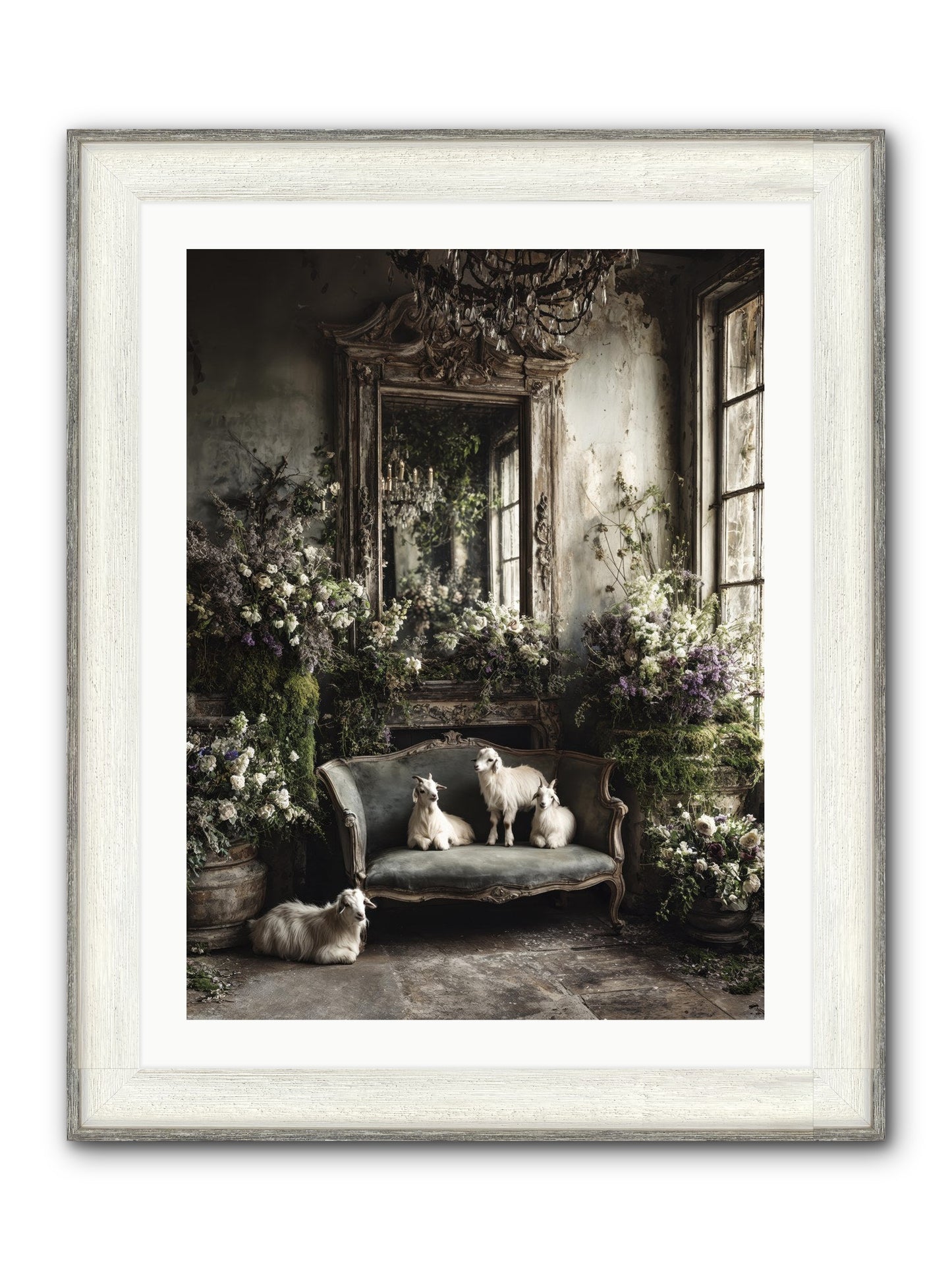 Flights Of Fancy Framed Print - Driftwood White 24x32