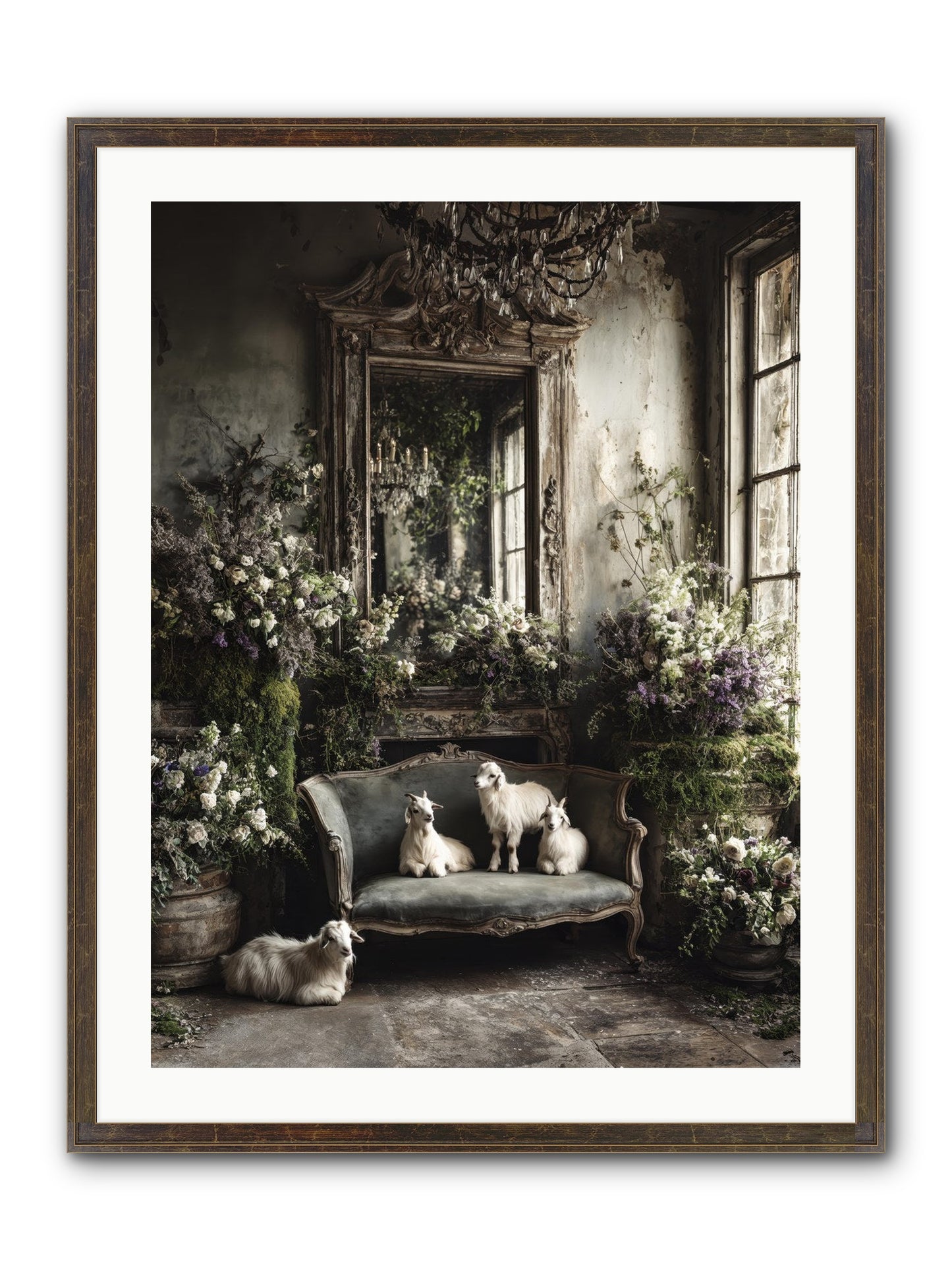 Flights Of Fancy Framed Print - Slimwoods Black/Gold 24x32