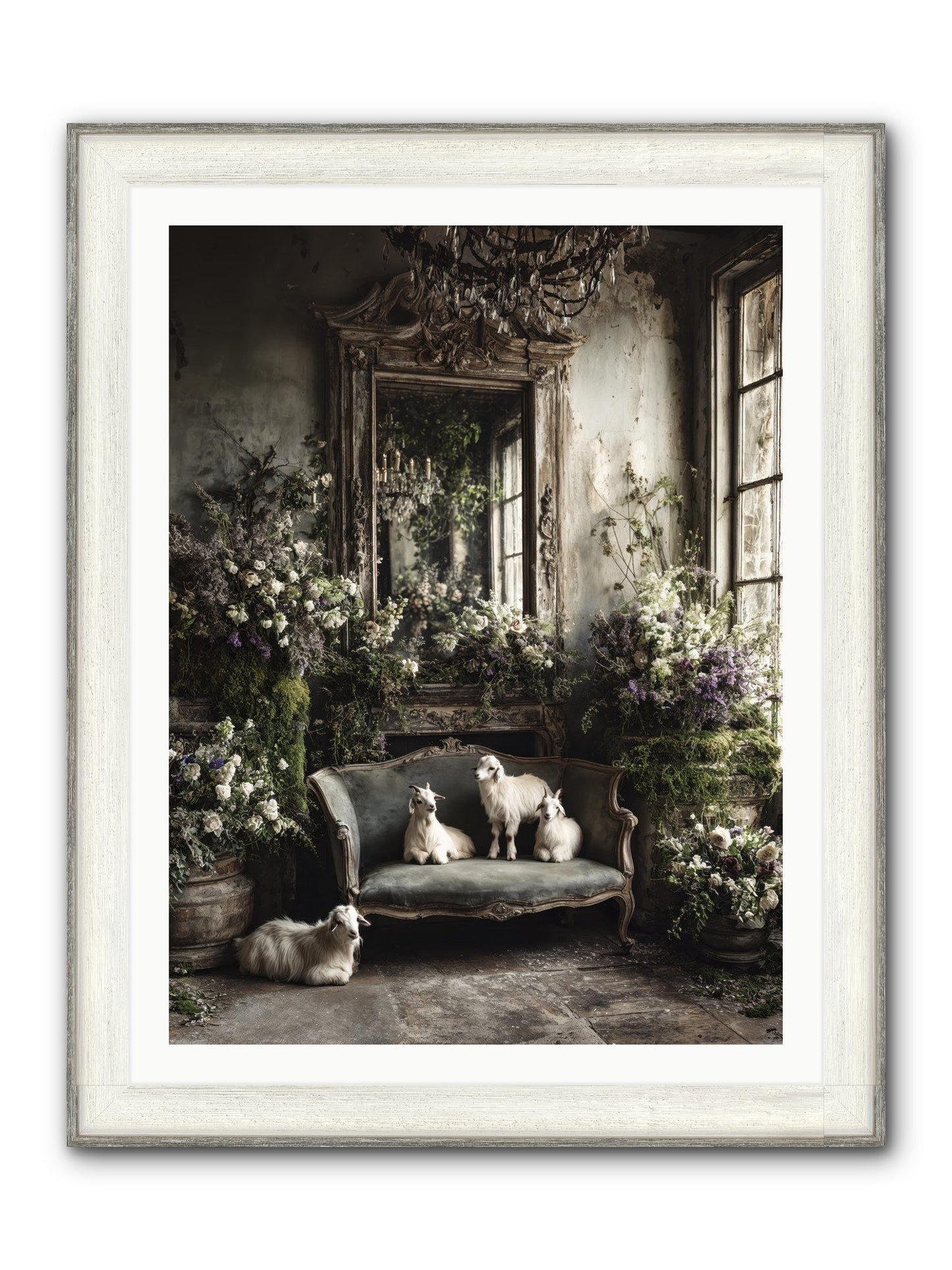 Flights Of Fancy Framed Print - Driftwood White 30x40