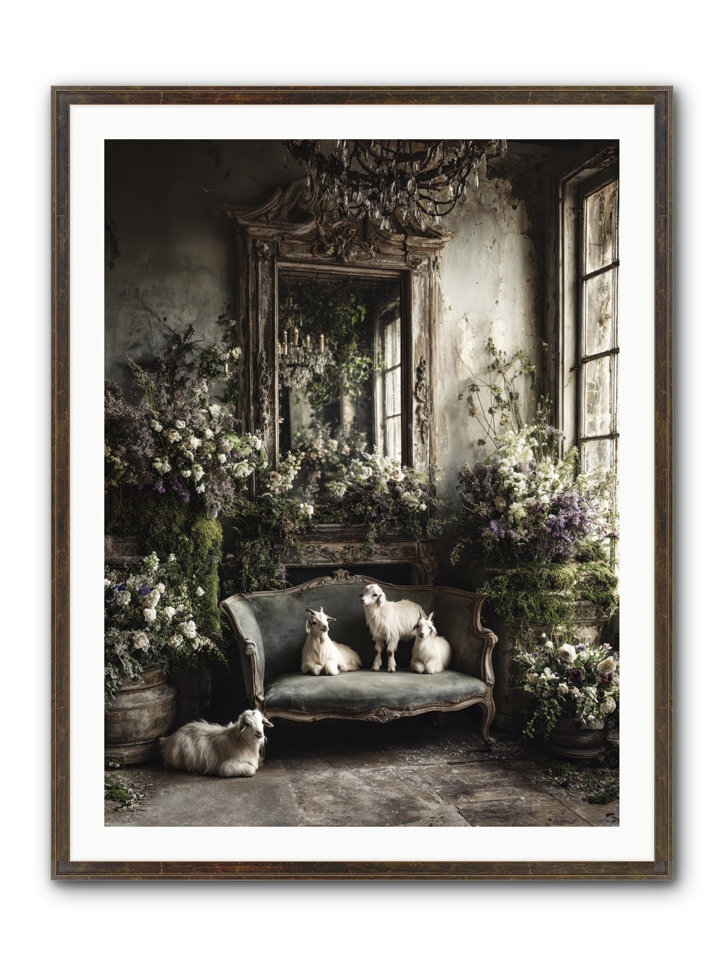 Flights Of Fancy Framed Print - Slimwoods Black/Gold 30x40
