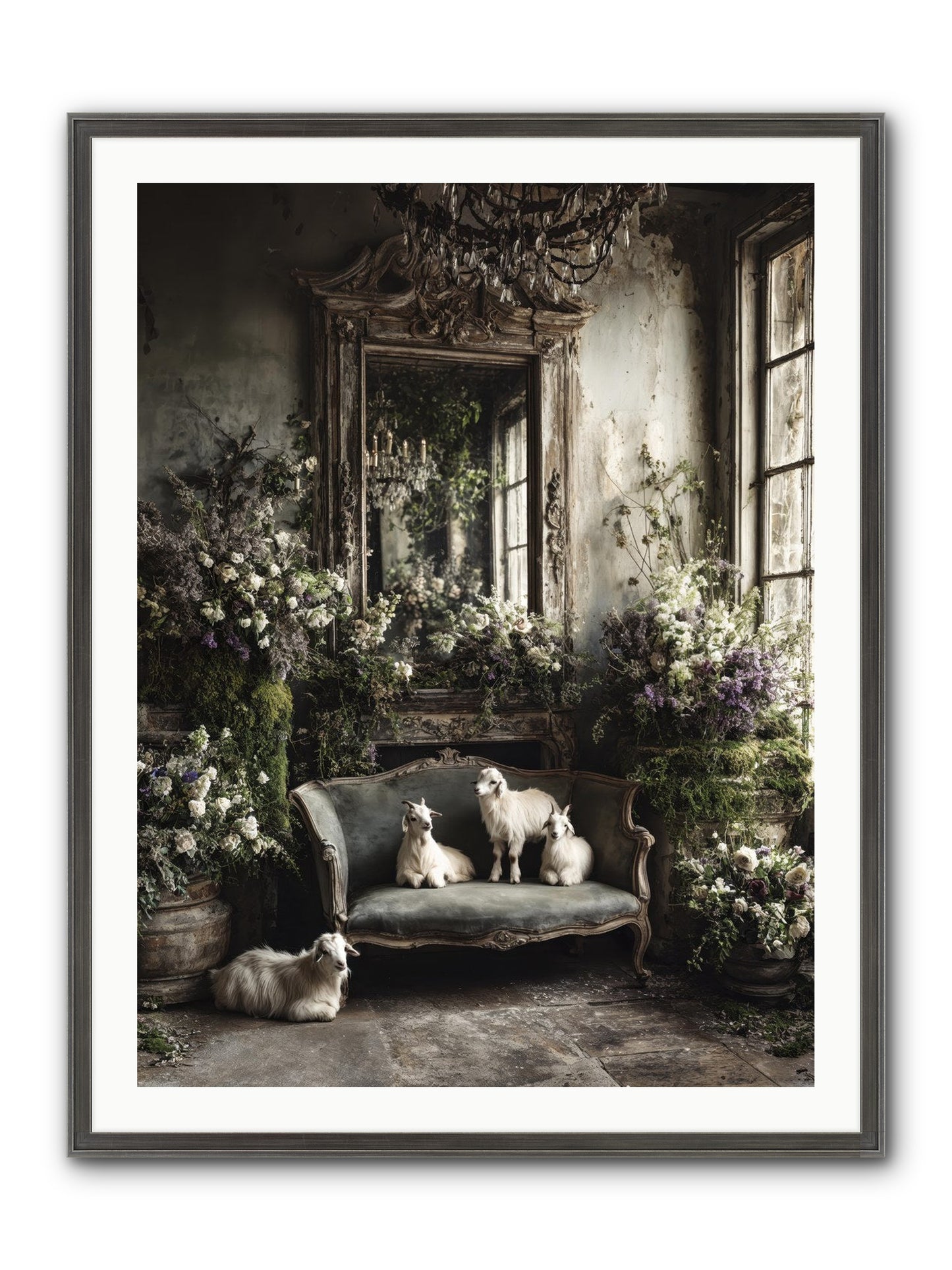 Flights Of Fancy Framed Print - Slimwoods Black/Silver 30x40