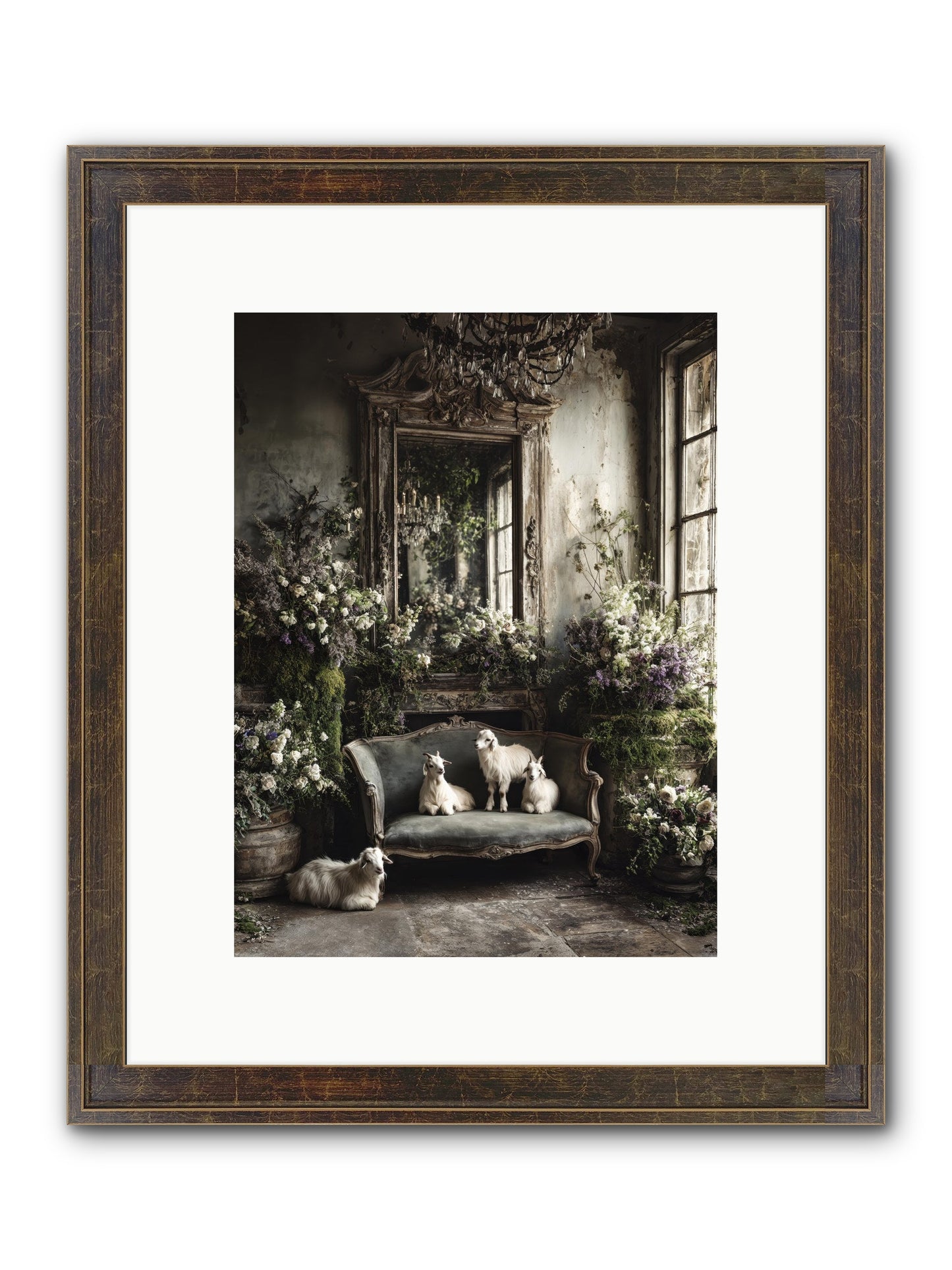 Flights Of Fancy Framed Print - Slimwoods Black/Gold 9x12