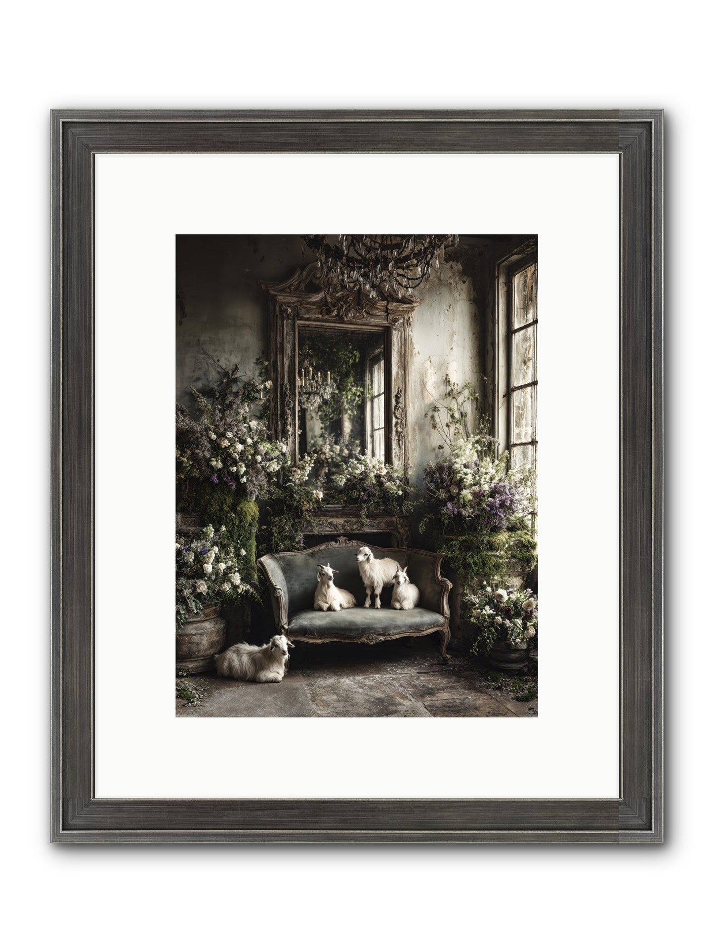 Flights Of Fancy Framed Print - Slimwoods Black/Silver 9x12