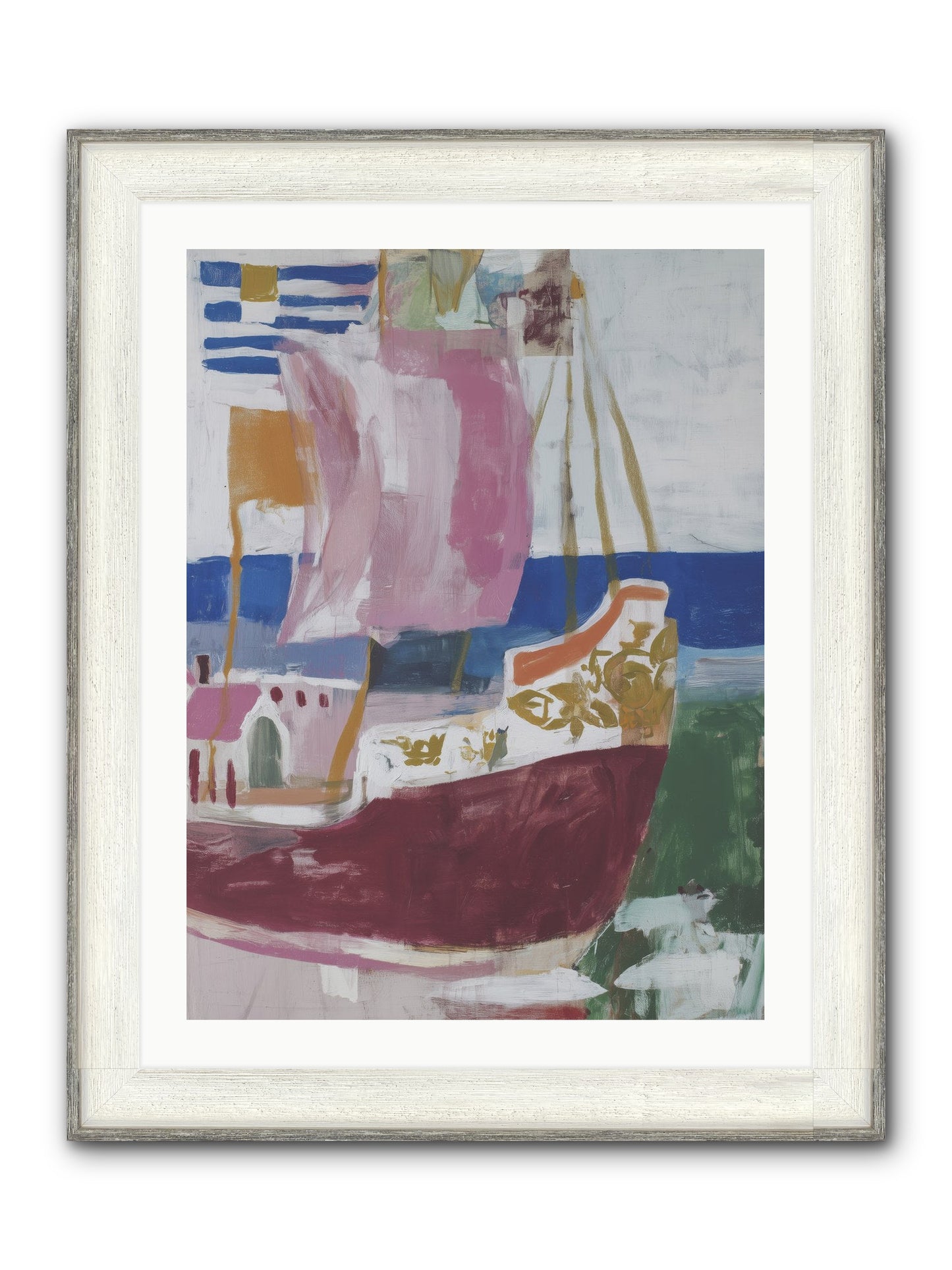 Floating Cathedral Framed Print - Driftwood White 24x32