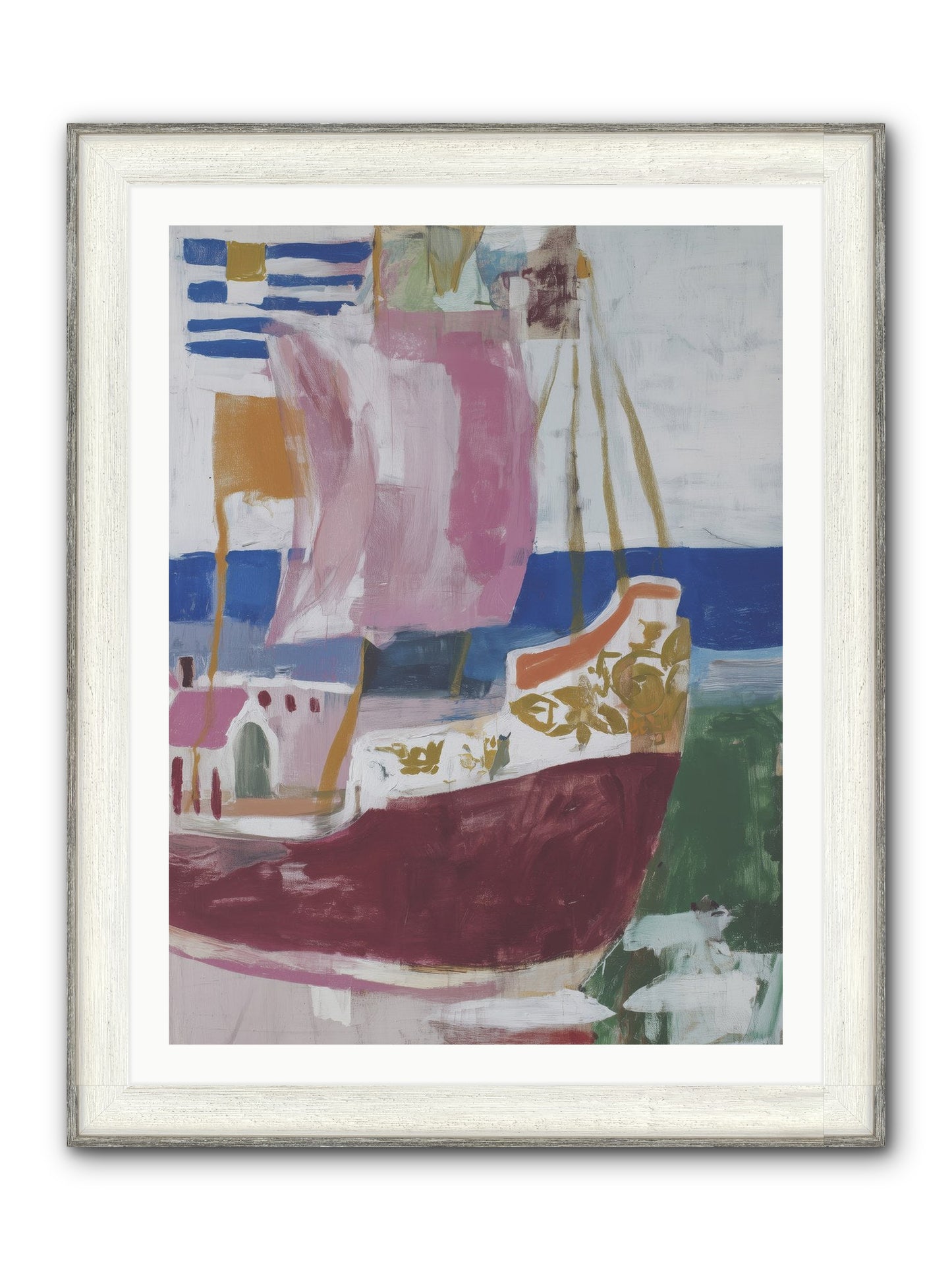 Floating Cathedral Framed Print - Driftwood White 30x40