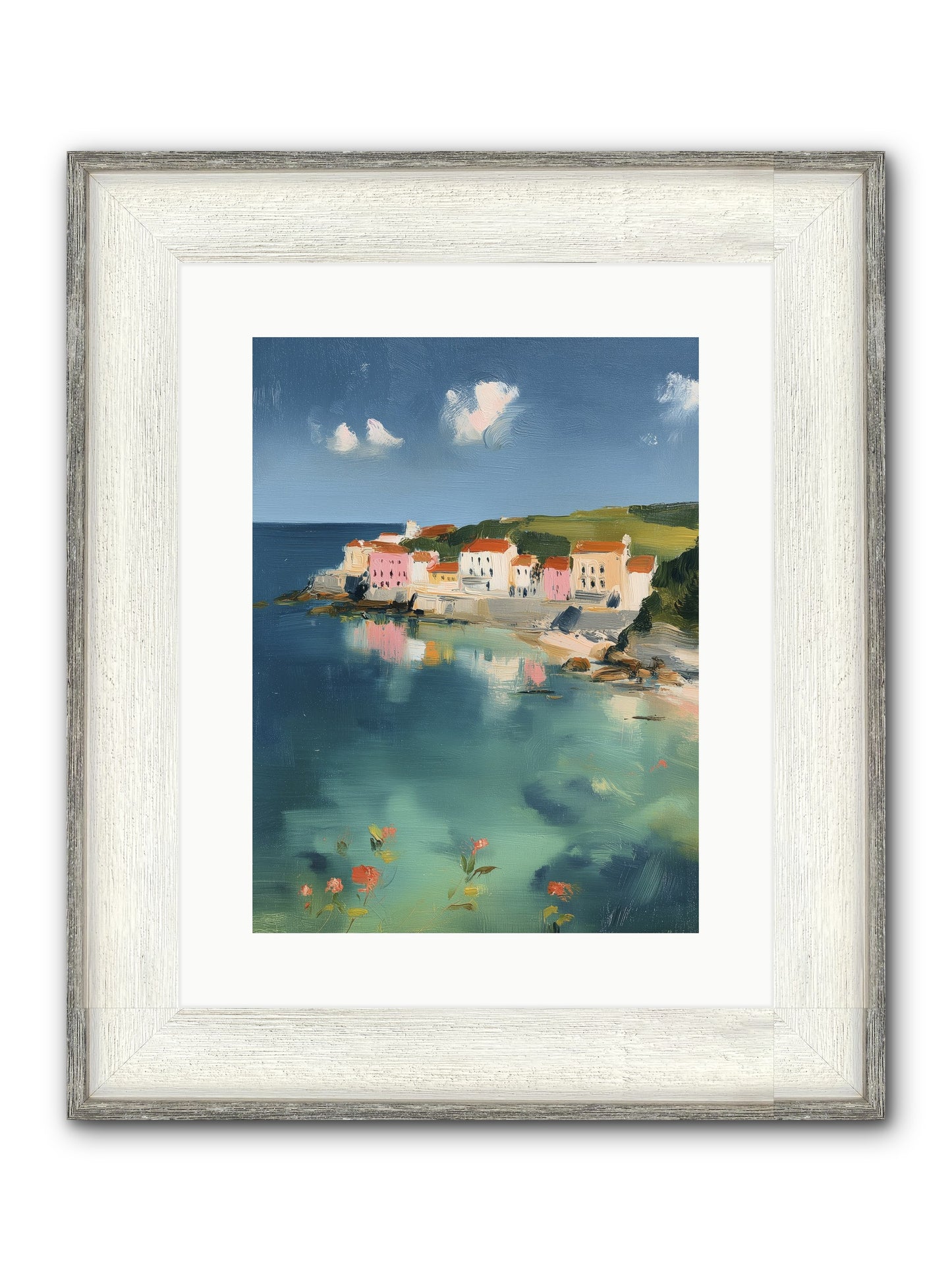 Floating On Dreams Framed Print - Driftwood White 12x16