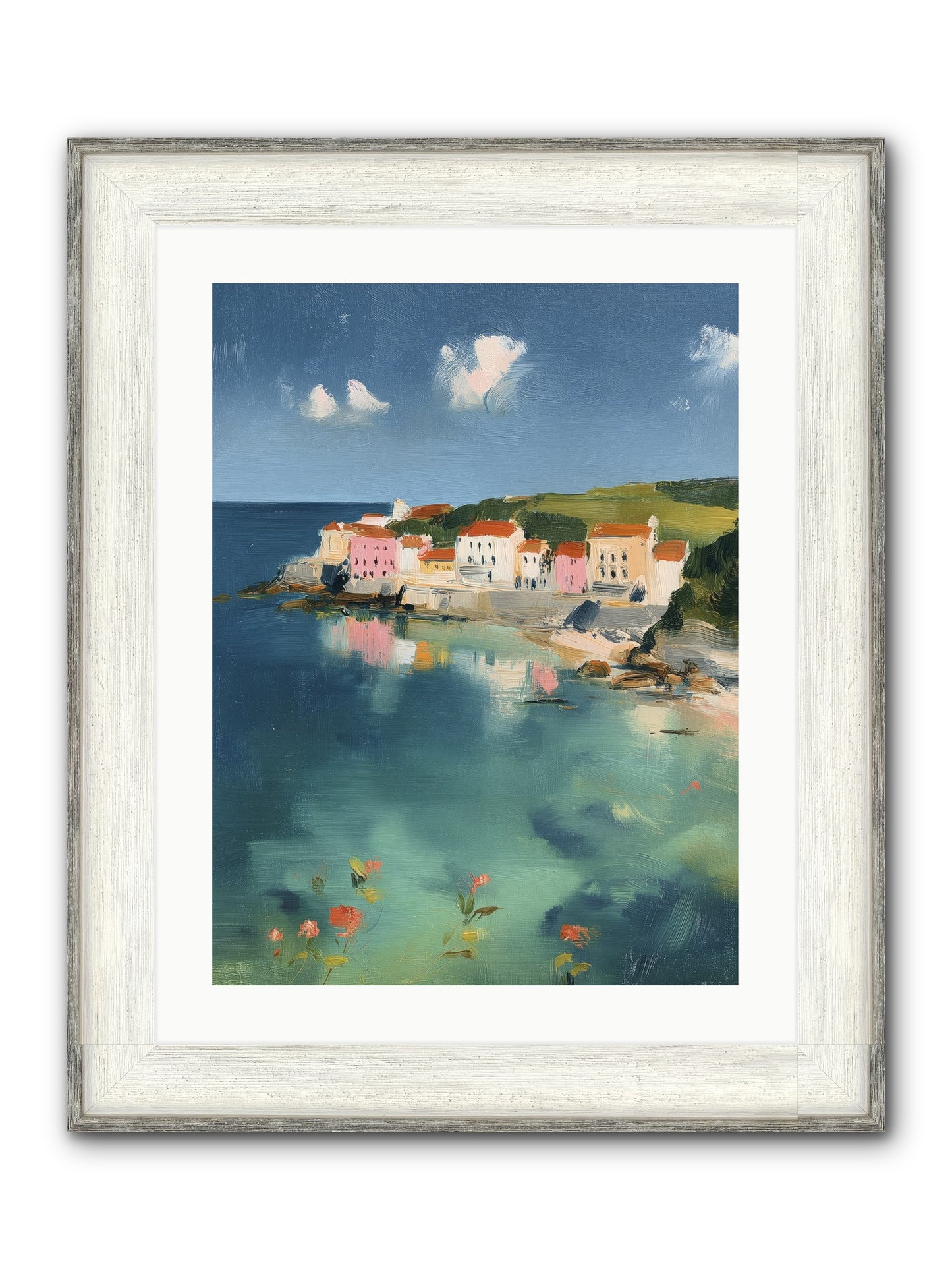 Floating On Dreams Framed Print - Driftwood White 18x24