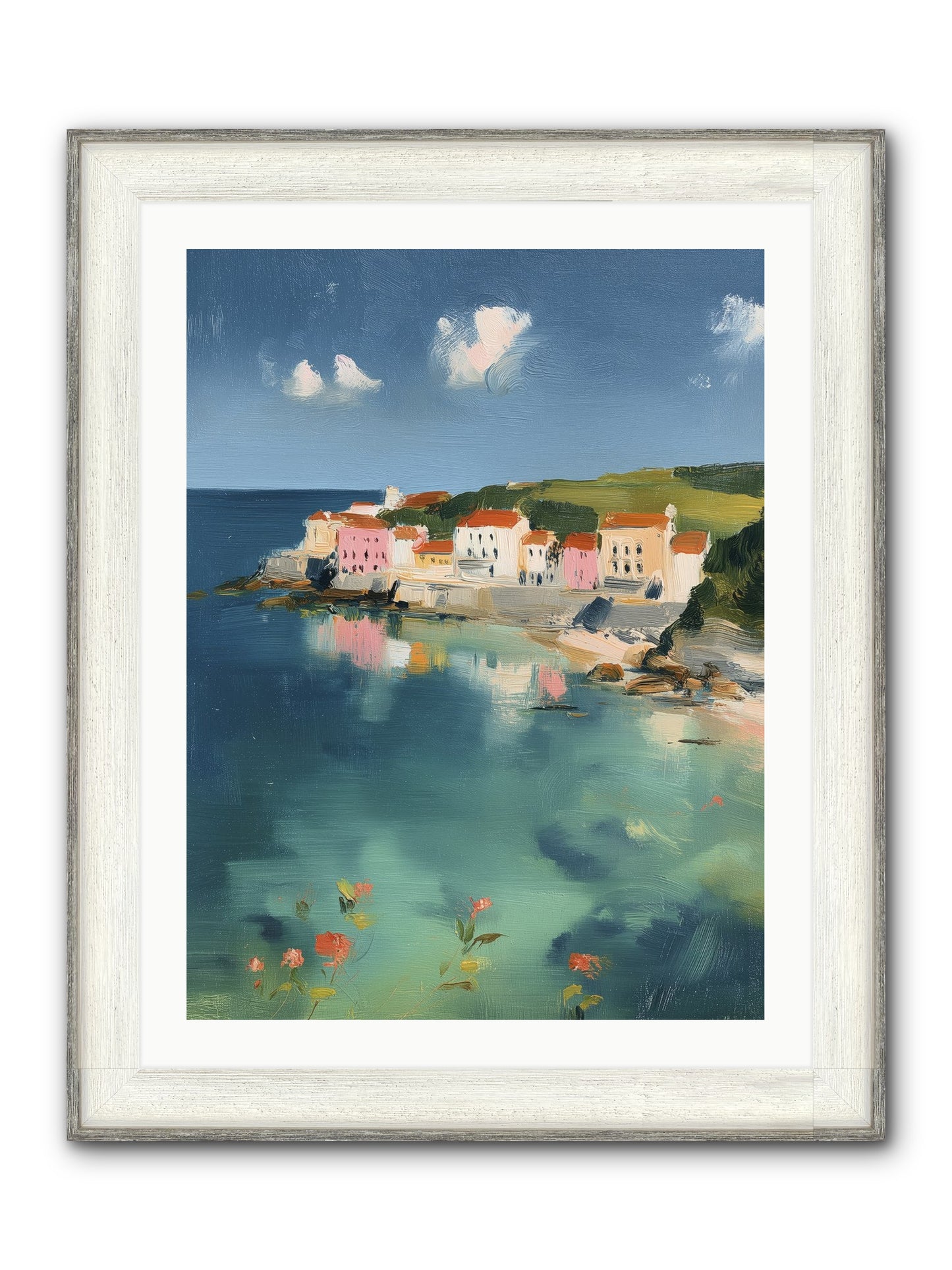 Floating On Dreams Framed Print - Driftwood White 24x32
