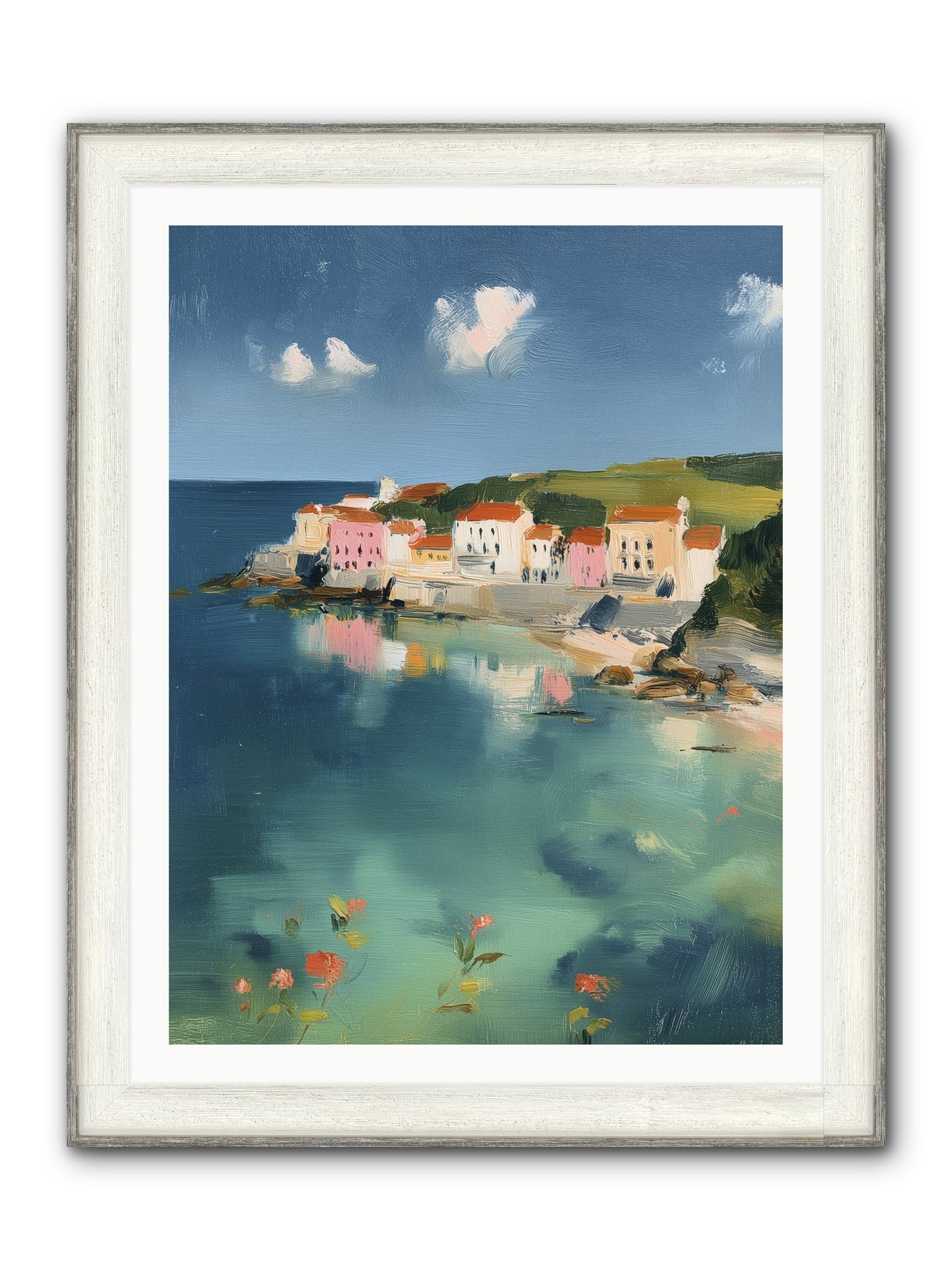 Floating On Dreams Framed Print - Driftwood White 30x40