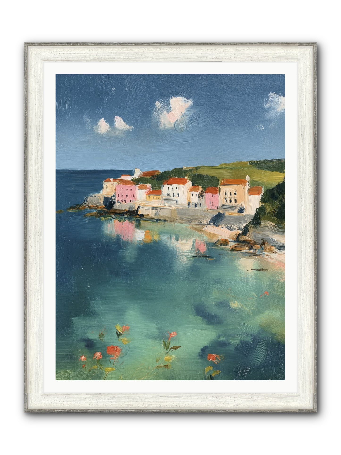 Floating On Dreams Framed Print - Driftwood White 36x48