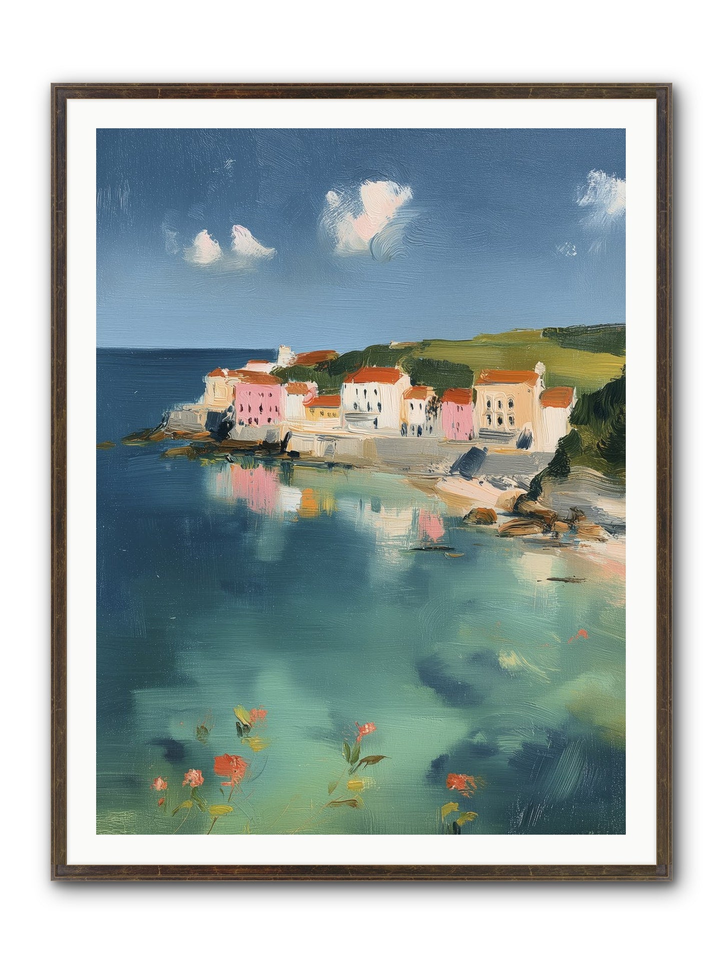 Floating On Dreams Framed Print - Slimwoods Black/Gold 36x48