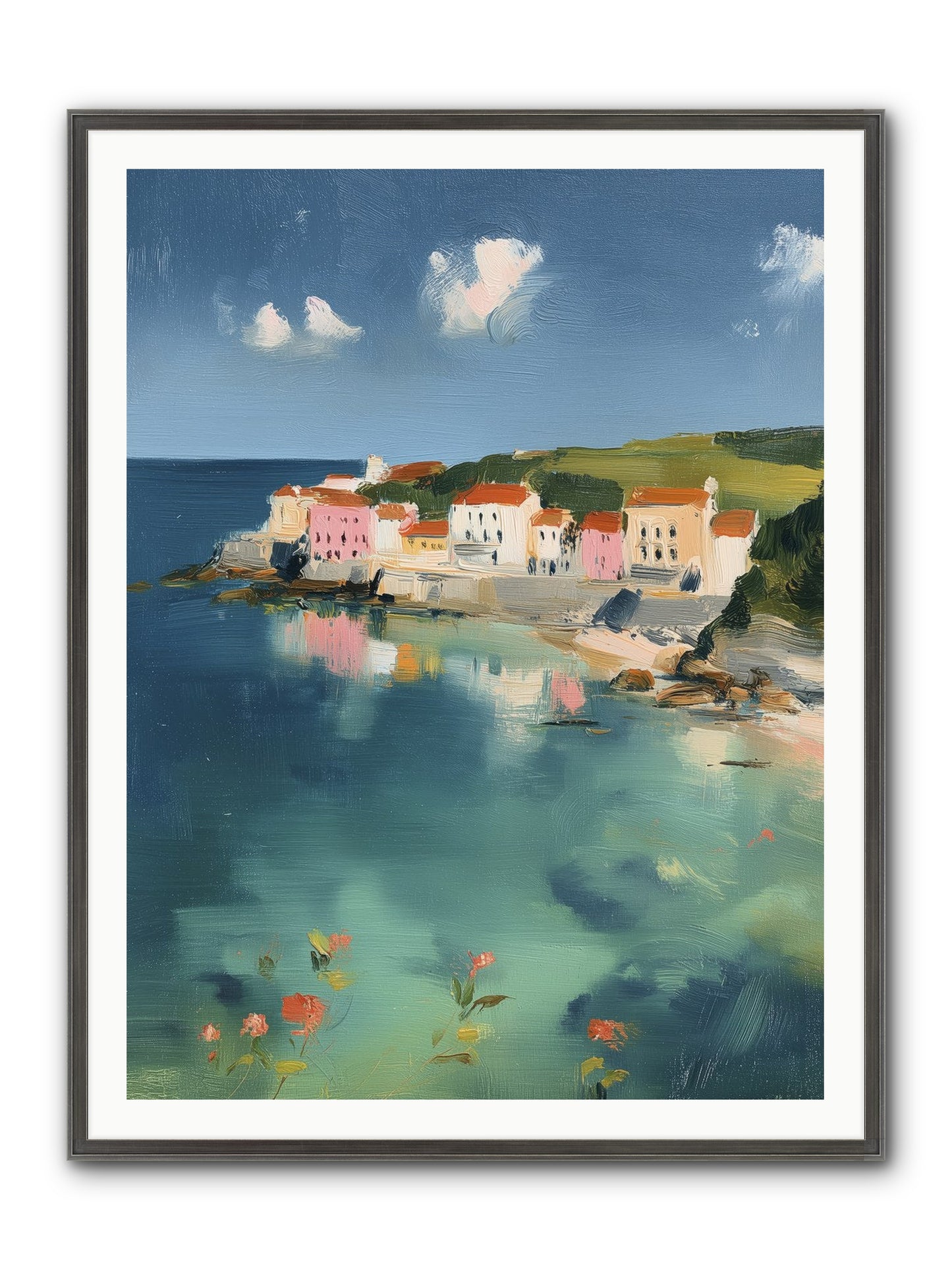 Floating On Dreams Framed Print - Slimwoods Black/Silver 36x48