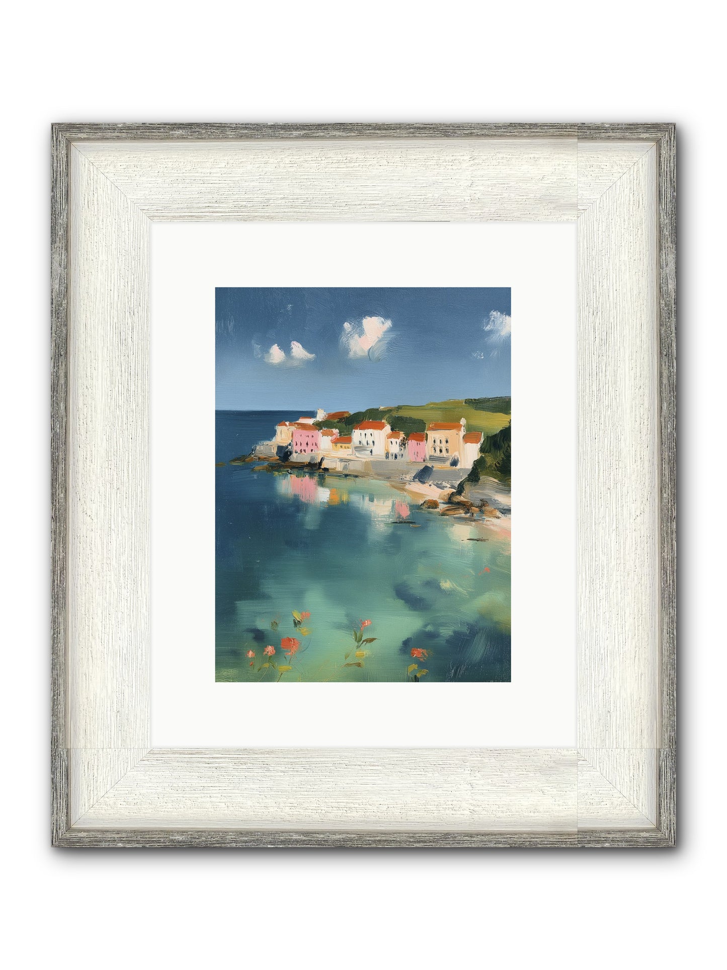 Floating On Dreams Framed Print - Driftwood White 9x12