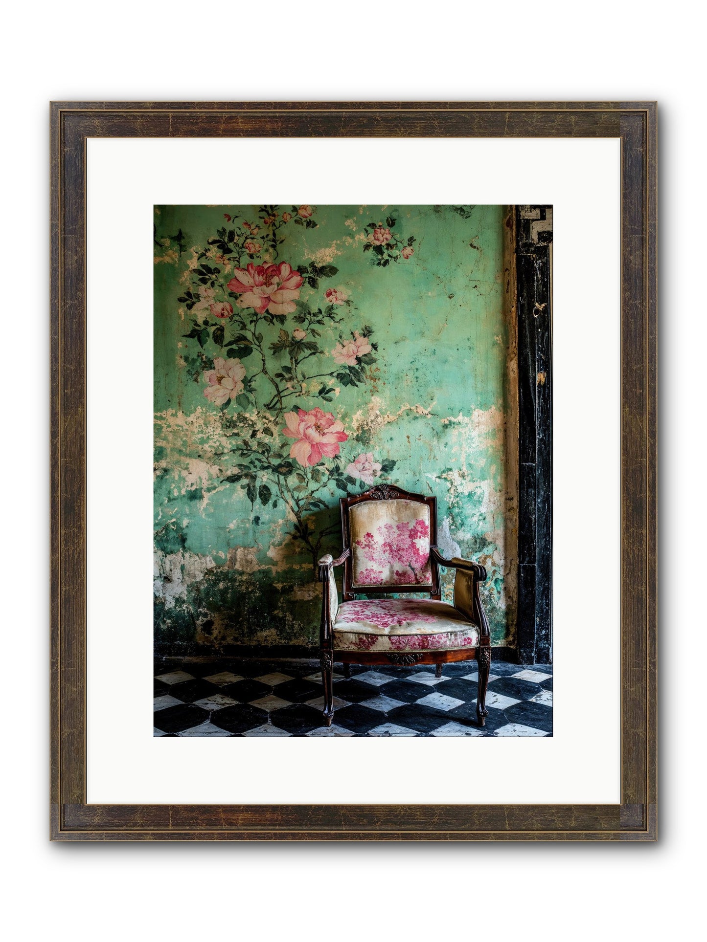 Flora Prophecies Framed Print - Slimwoods Black/Gold 12x16