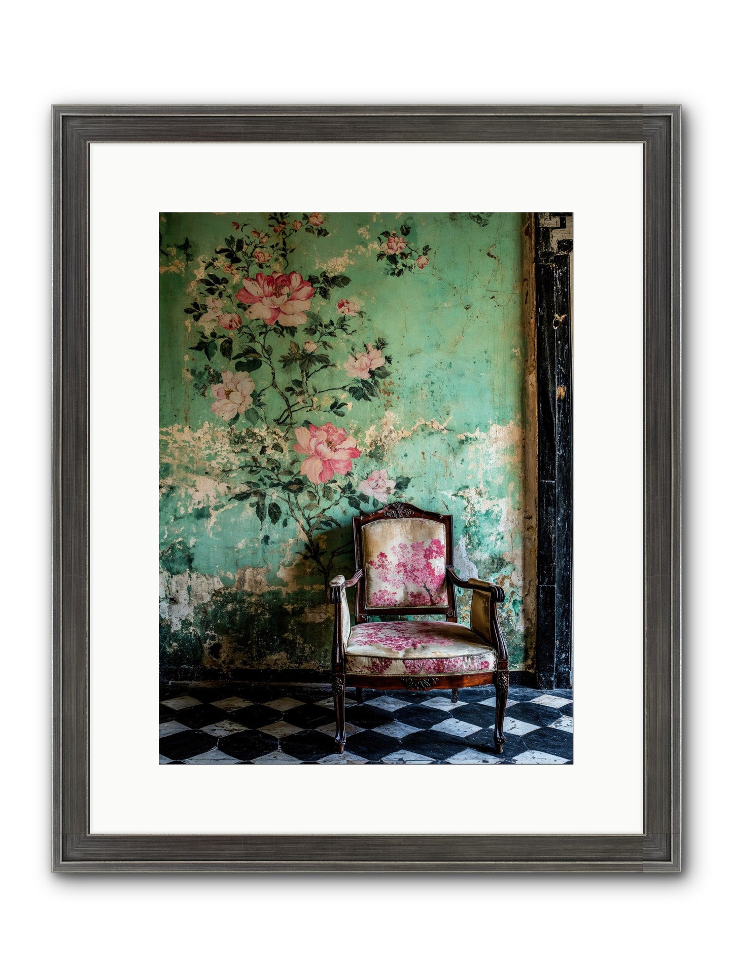 Flora Prophecies Framed Print - Slimwoods Black/Silver 12x16